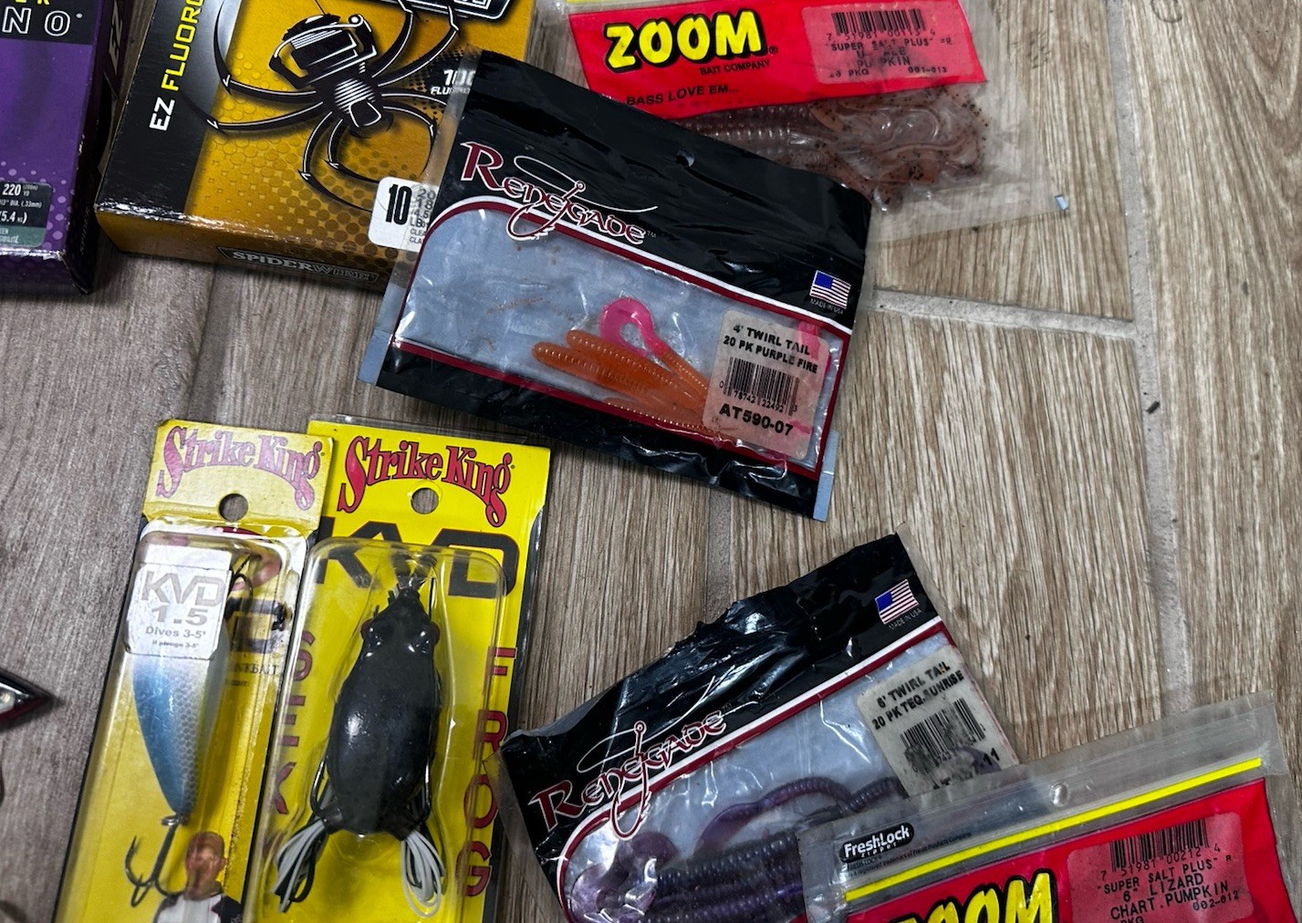 Lot Of Fishing Tackle Lures Line Hooks