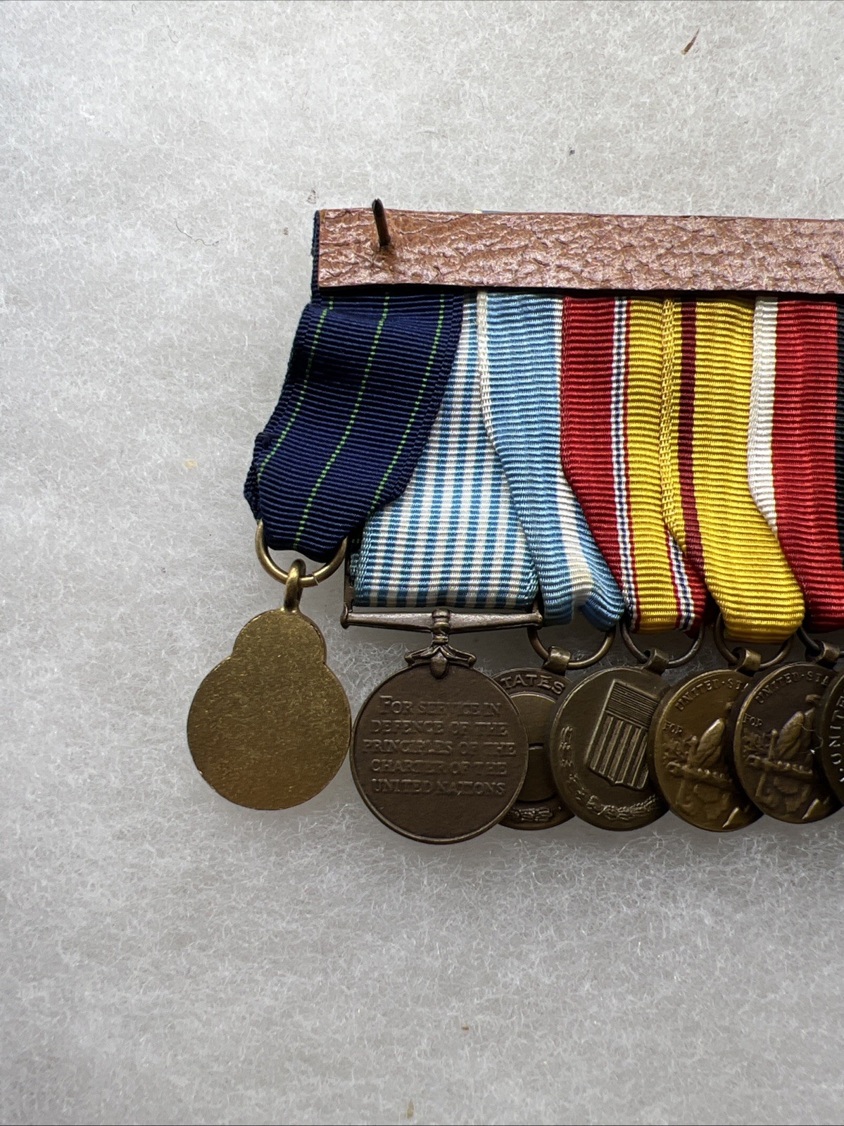 WW2 - Korean War US Navy Miniature Medal Rack (FF567