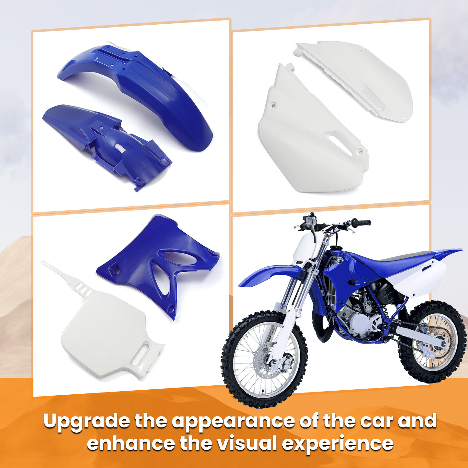 For Yamaha YZ85 2002-2014 Complete Plastics Kit Side Cover Fender Body Fairing