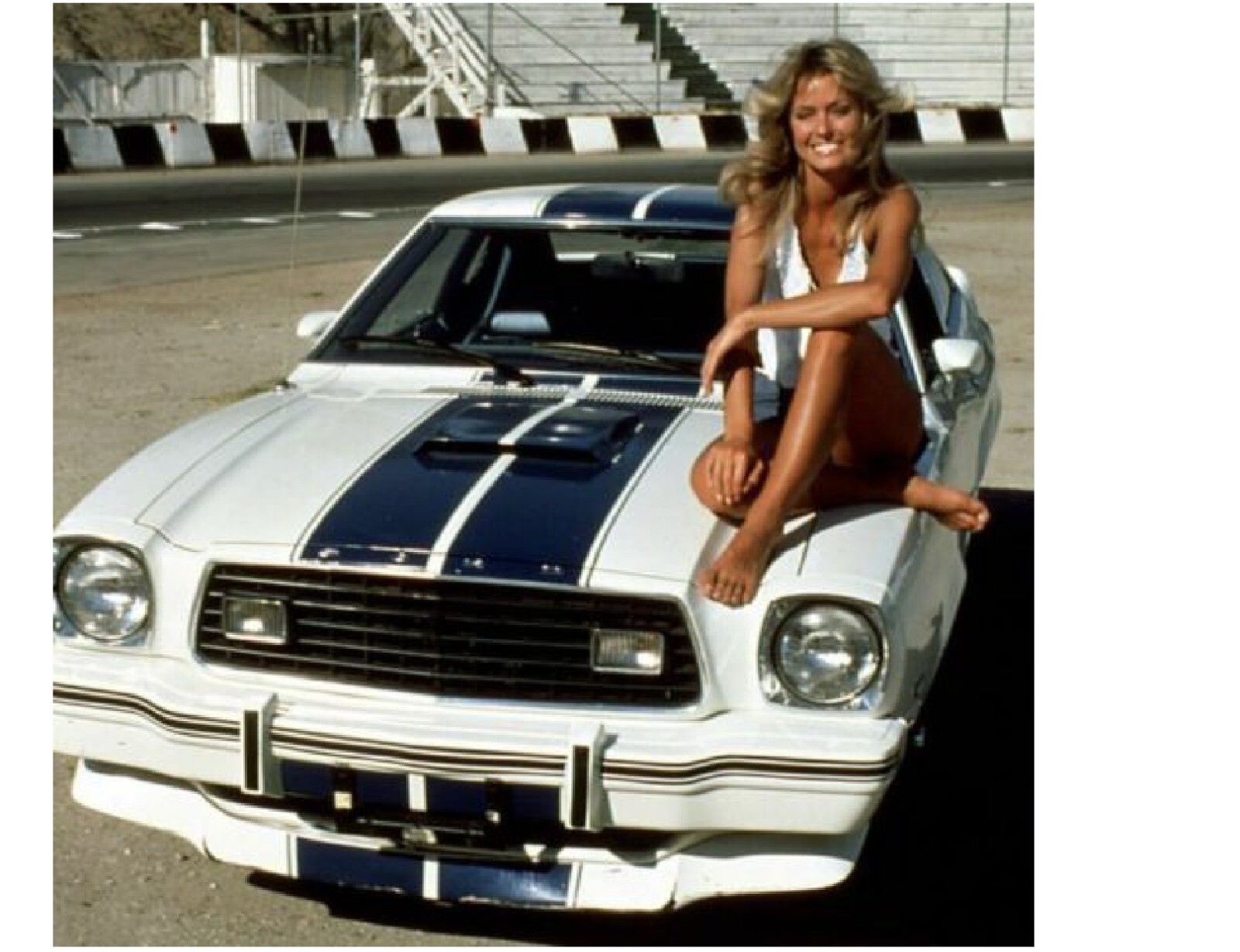 1977 Ford Mustang II Cobra w/Farrah Fawcett Refrigerator / Tool Box  Magnet