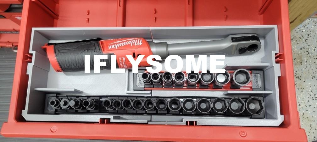 MILWAUKEE PACKOUT DRAWER INSERT FOR INSIDER WRENCH AND SOCKETS FREE SHIPPING!