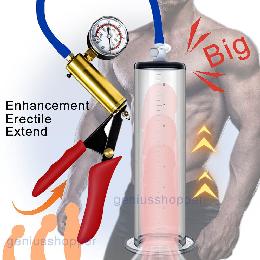 Vacuum Penis Pump Acrylic Cylinder Male Penis Enhancement Erectile Extend 9"-12"