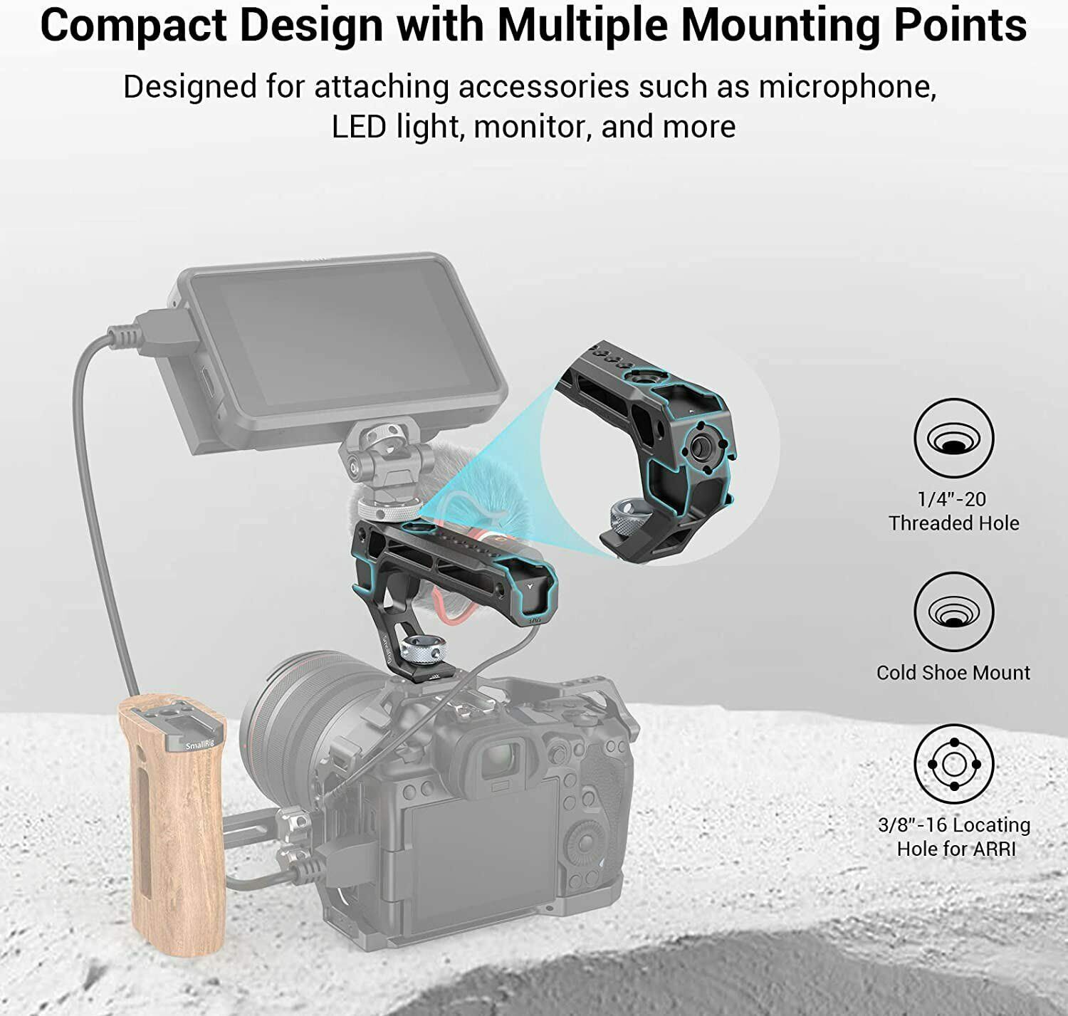 SmallRig ARRI Locating Top Handle w/ Multiple Threaded Holes and Cold Shoes 3765