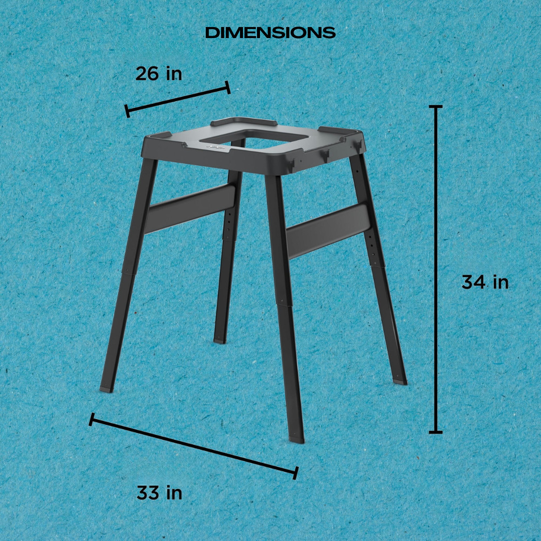Ninja Woodfire Accessories Adjustable Outdoor Stand — Weather-Resistant Black