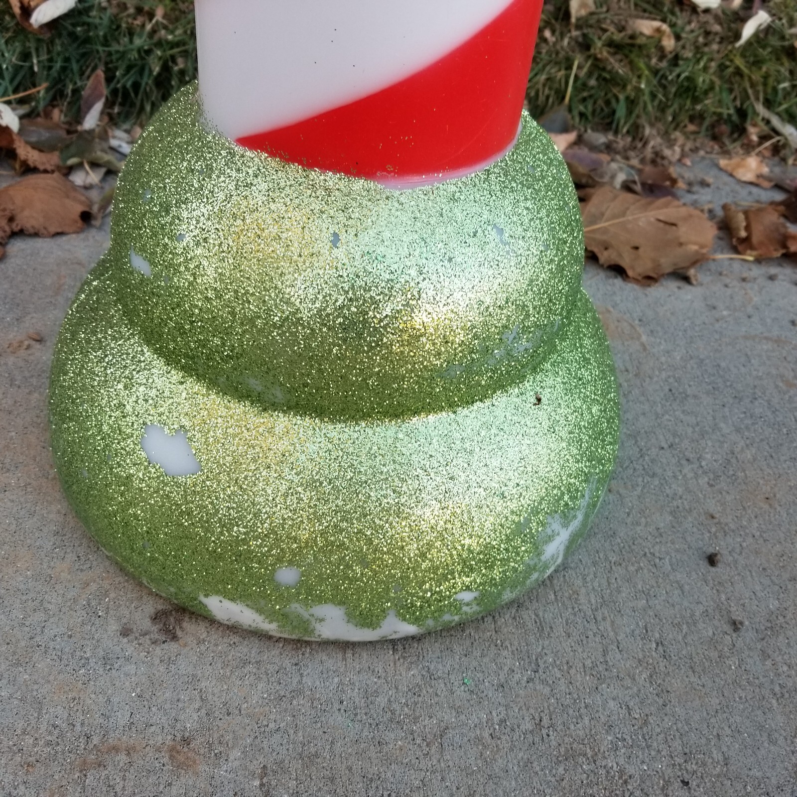 42" Light Up Lighted Gemmy candy cane blow mold Christmas decor Vtg Peppermint