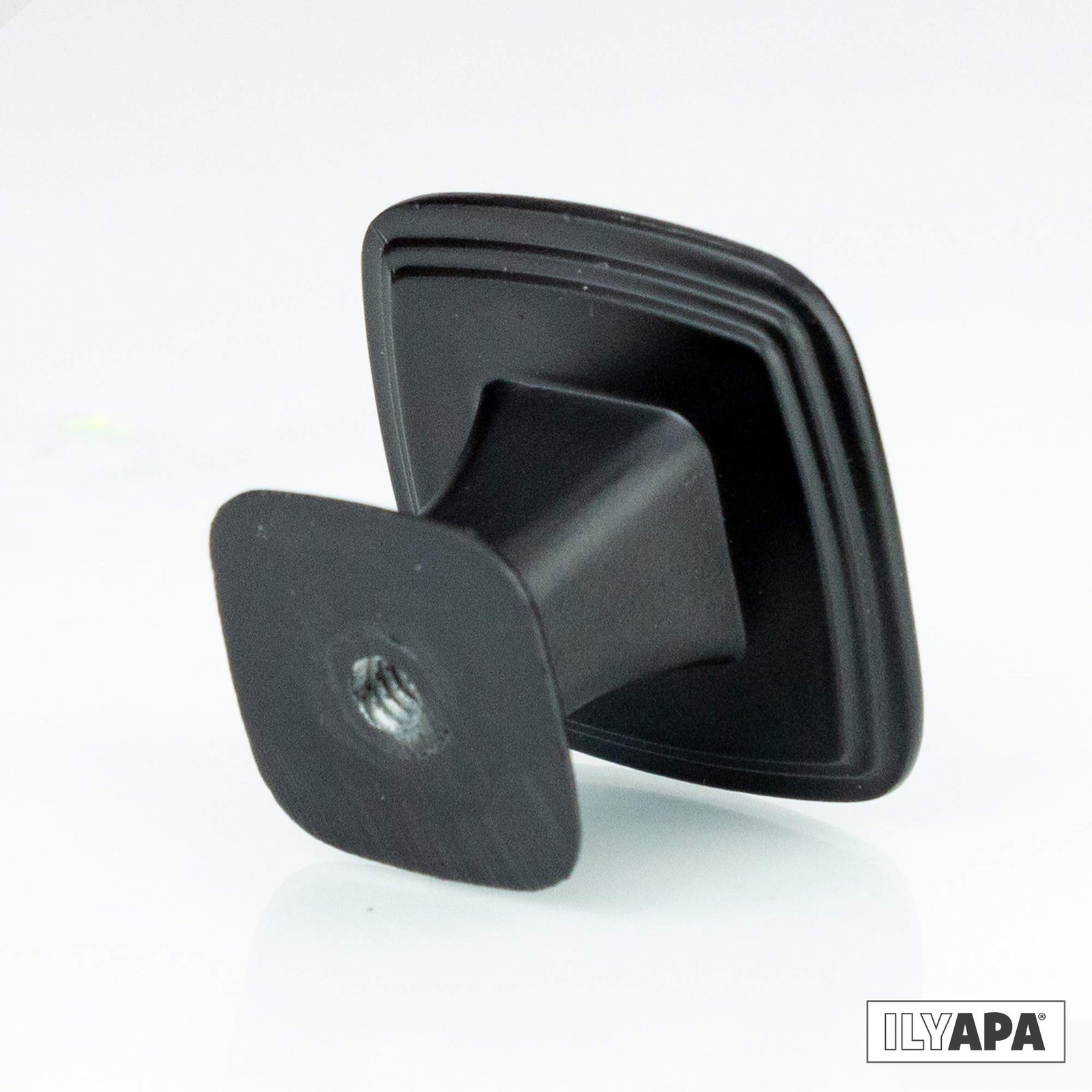 Black Square Kitchen Cabinet Knobs - 25 Pack of Drawer Handles Hardware