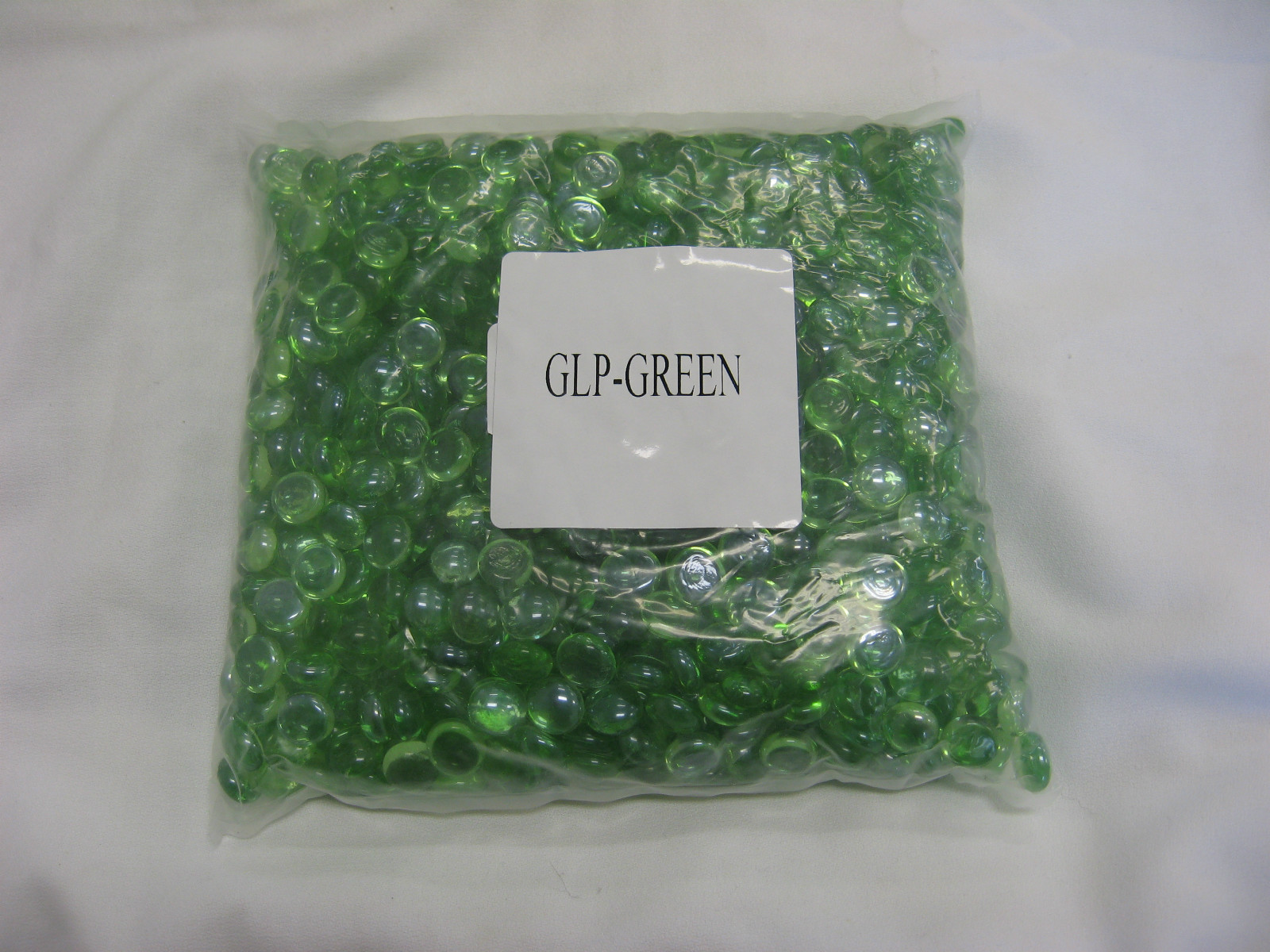 Light Green Pebble Bead Fire glass for your fireplace or fire pit GLP-Green