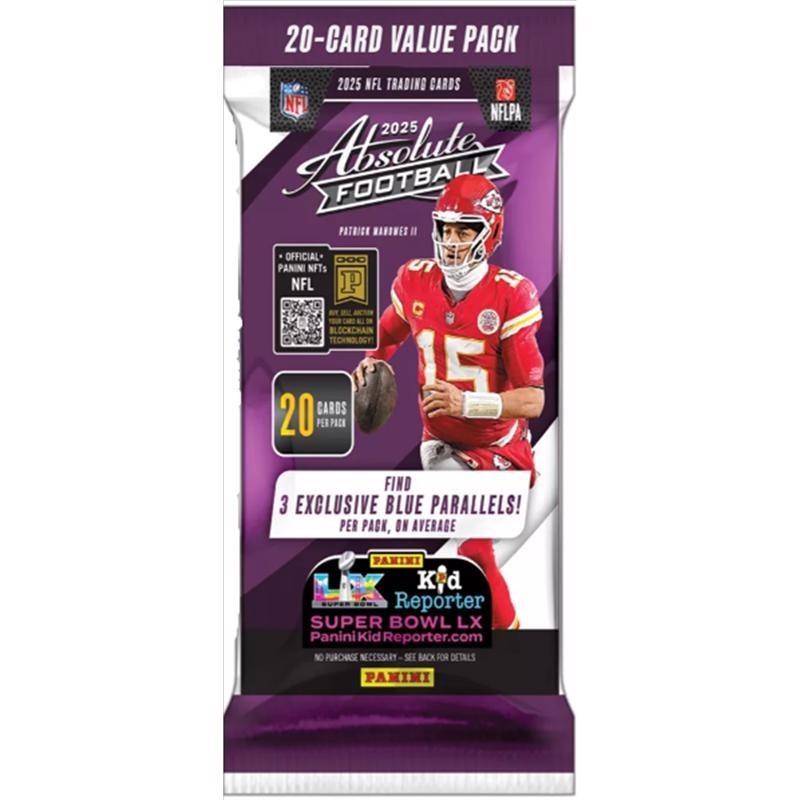 Panini 2025 Absolute Football Fat Pack Trading Cards Box of 12 Packs