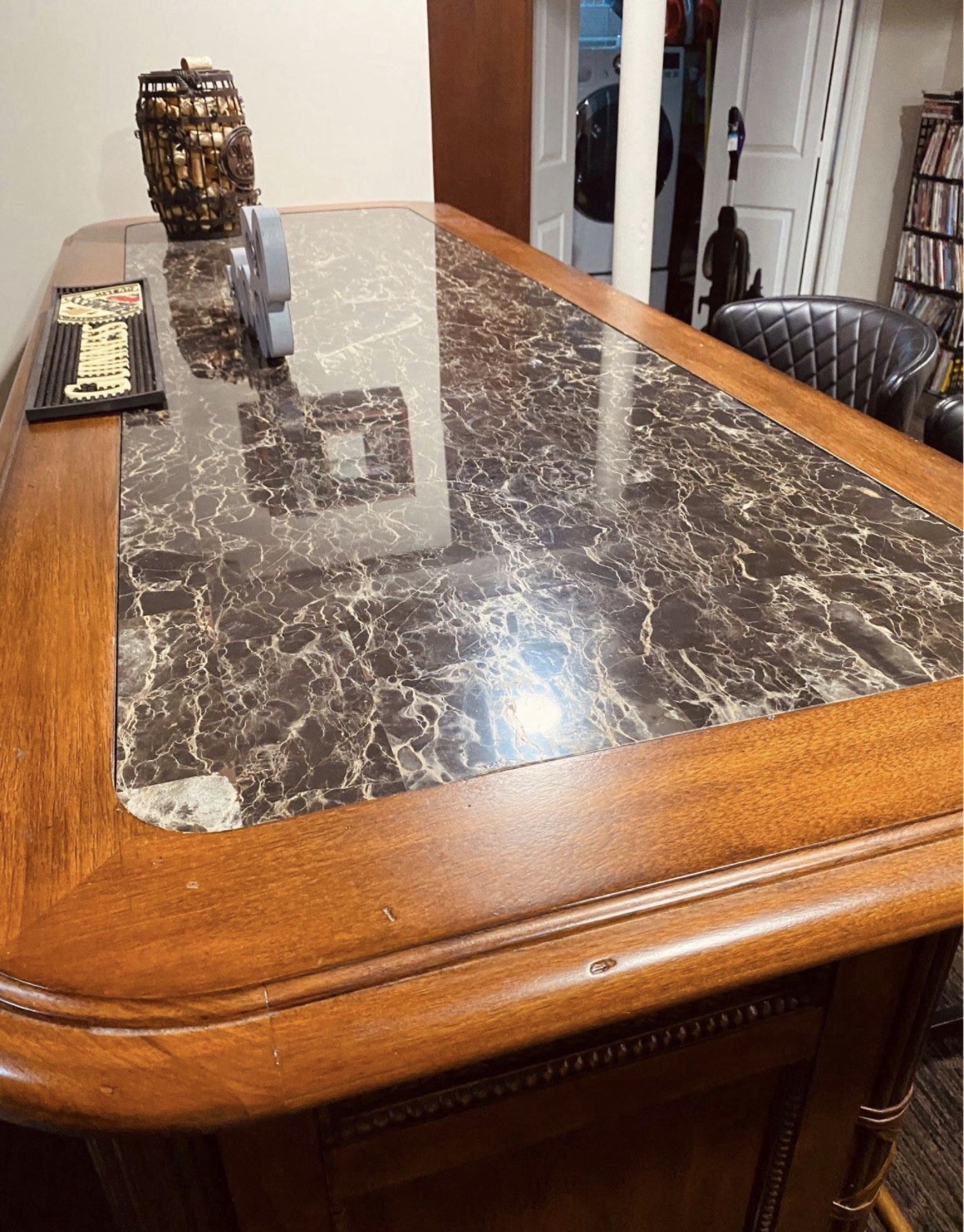 Vintage Bar And Wine Cabinet (chairs not included)