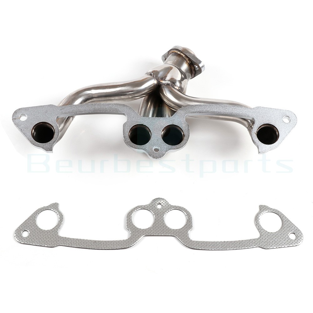 New For Jeep Wrangler 2.5L L4 Stainless Manifold Header w/ Gasket 1991-2002