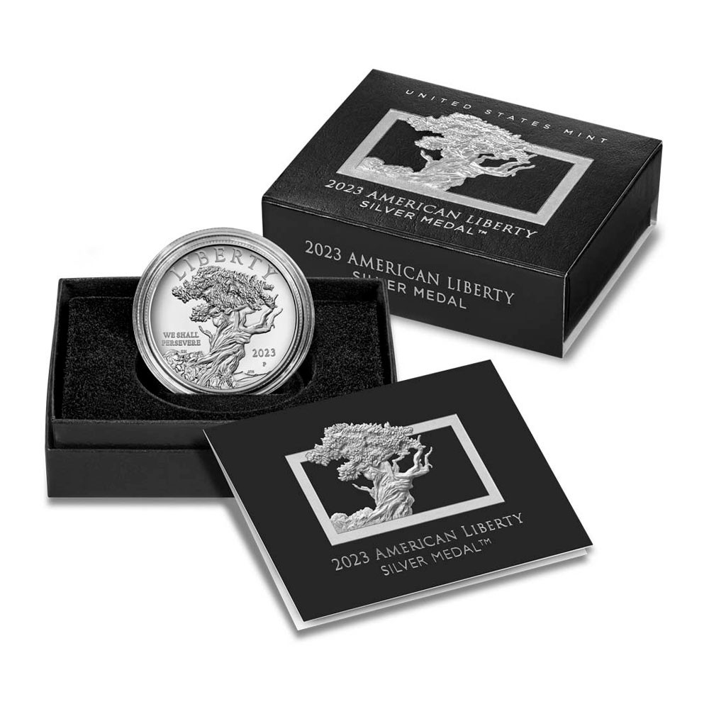 2023-P 1 oz Proof American Liberty Silver Medal (Box, CoA)