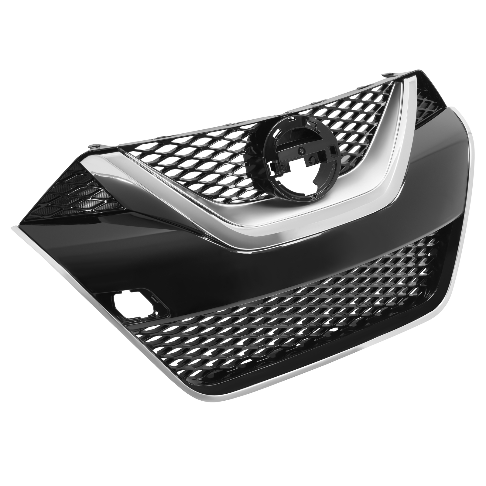 Fits Nissan Maxima 2016 2017 2018 Front Upper Bumper Grille Black & Chrome Trim