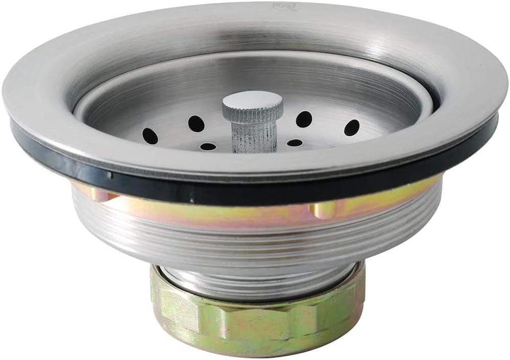 3-1/2" Stainless Steel Sink Drain with Strainer Basket & Stopper
