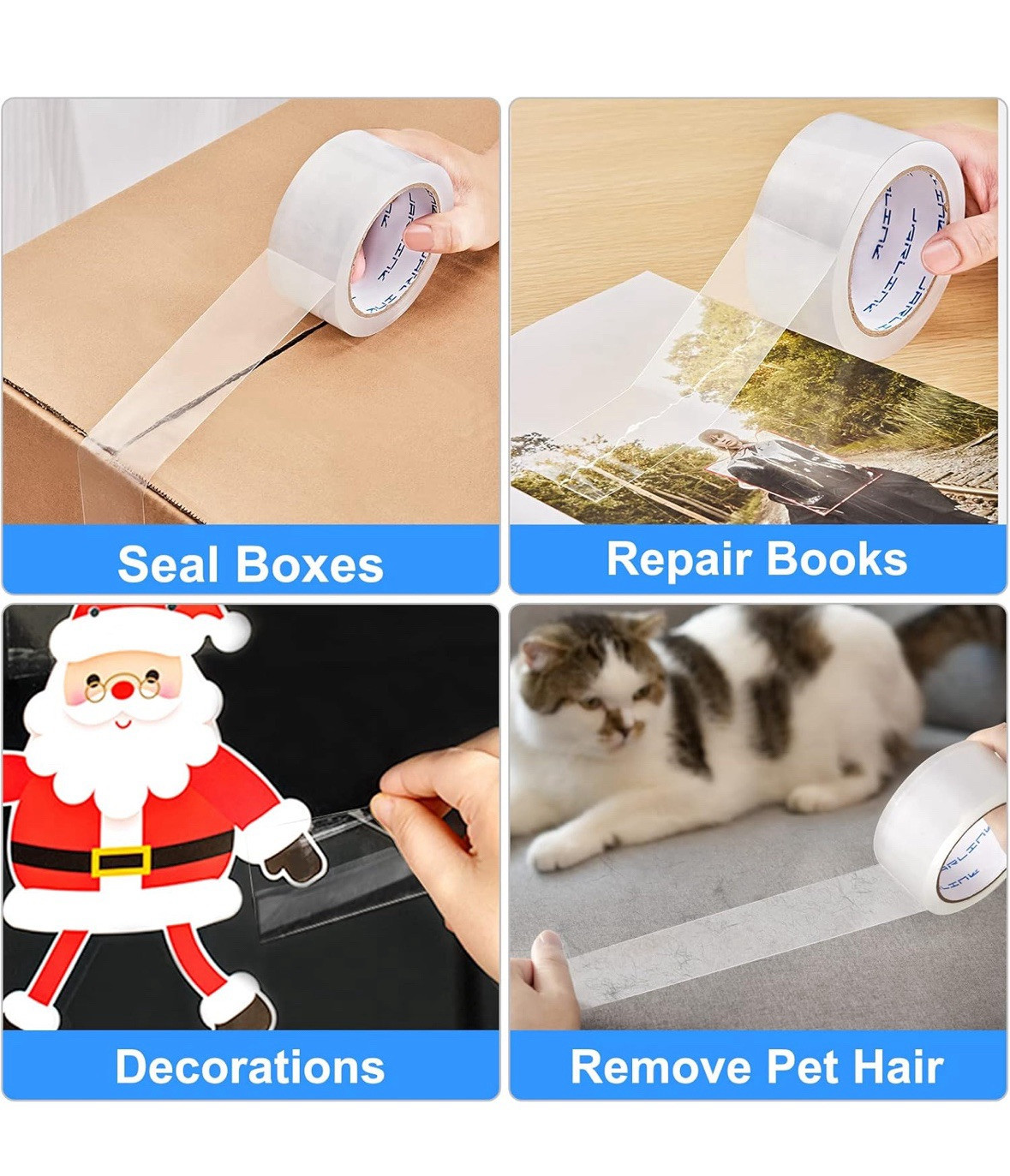 36 Rolls Shipping Packaging Box Packing Sealing Tape 2 mil 2" x 65 Yard 195FT