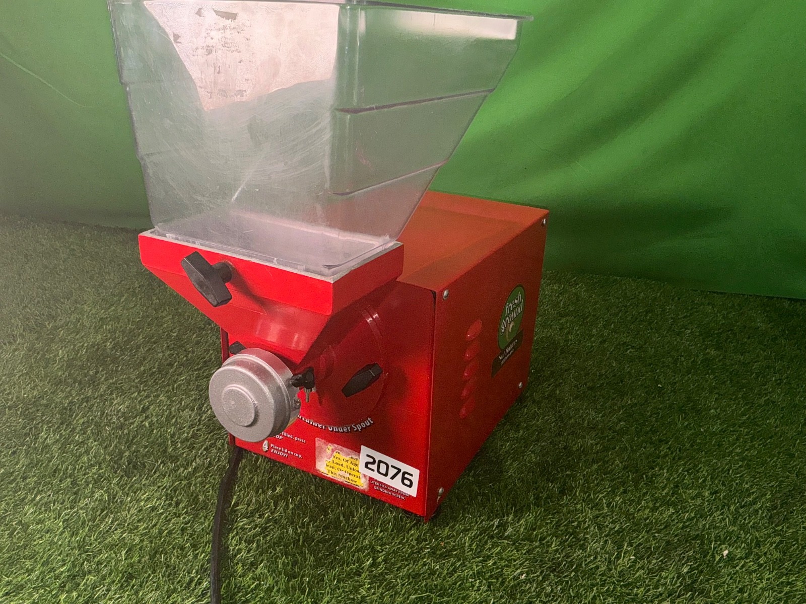 Olde Tyme Hampton Farms PN2 Nut Butter Grinder (Red) w/ Hopper 2104 1F