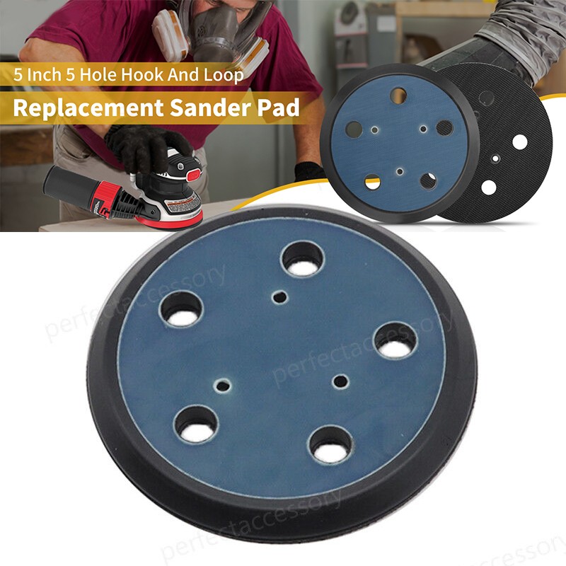For Porter Cable 13904 13909 333 334 332 5" 5-Hole Hook & Loop Orbit Sander Pad