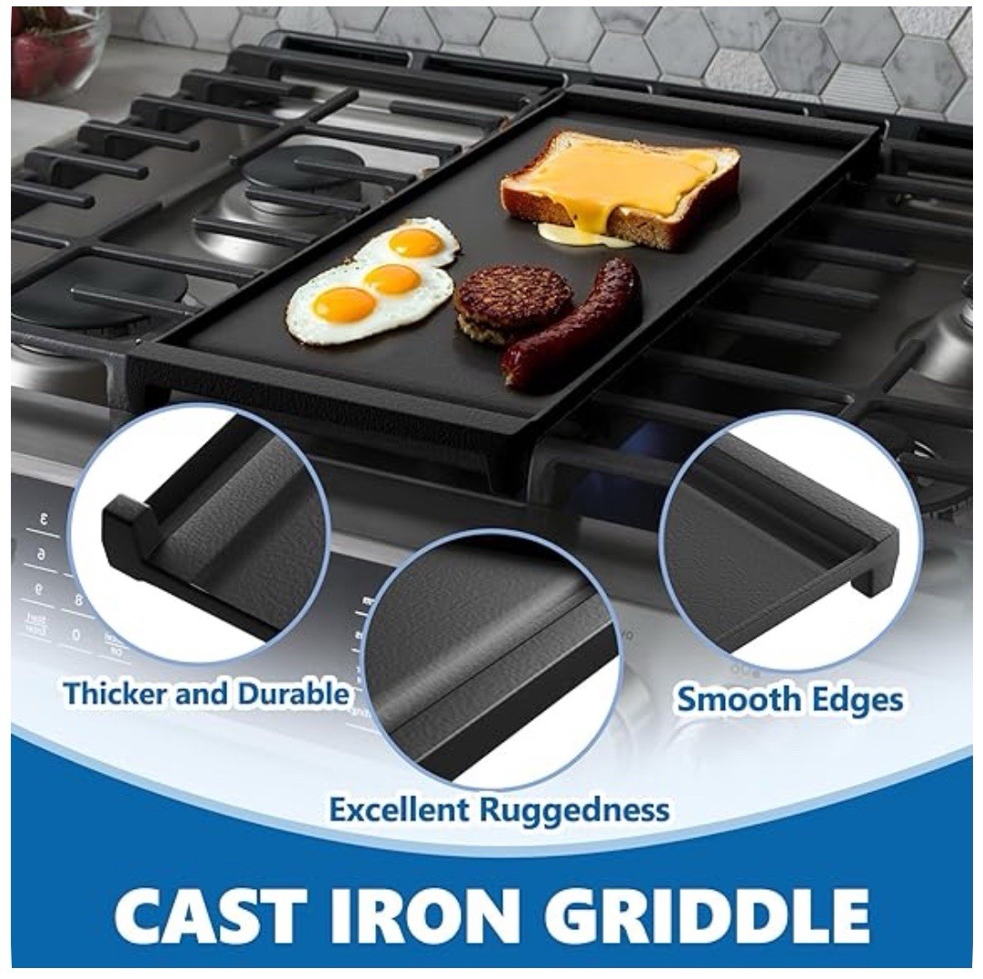 Upgraded WB31X24738 Griddle Replacement for GE Gas Stove Top Center Griddle