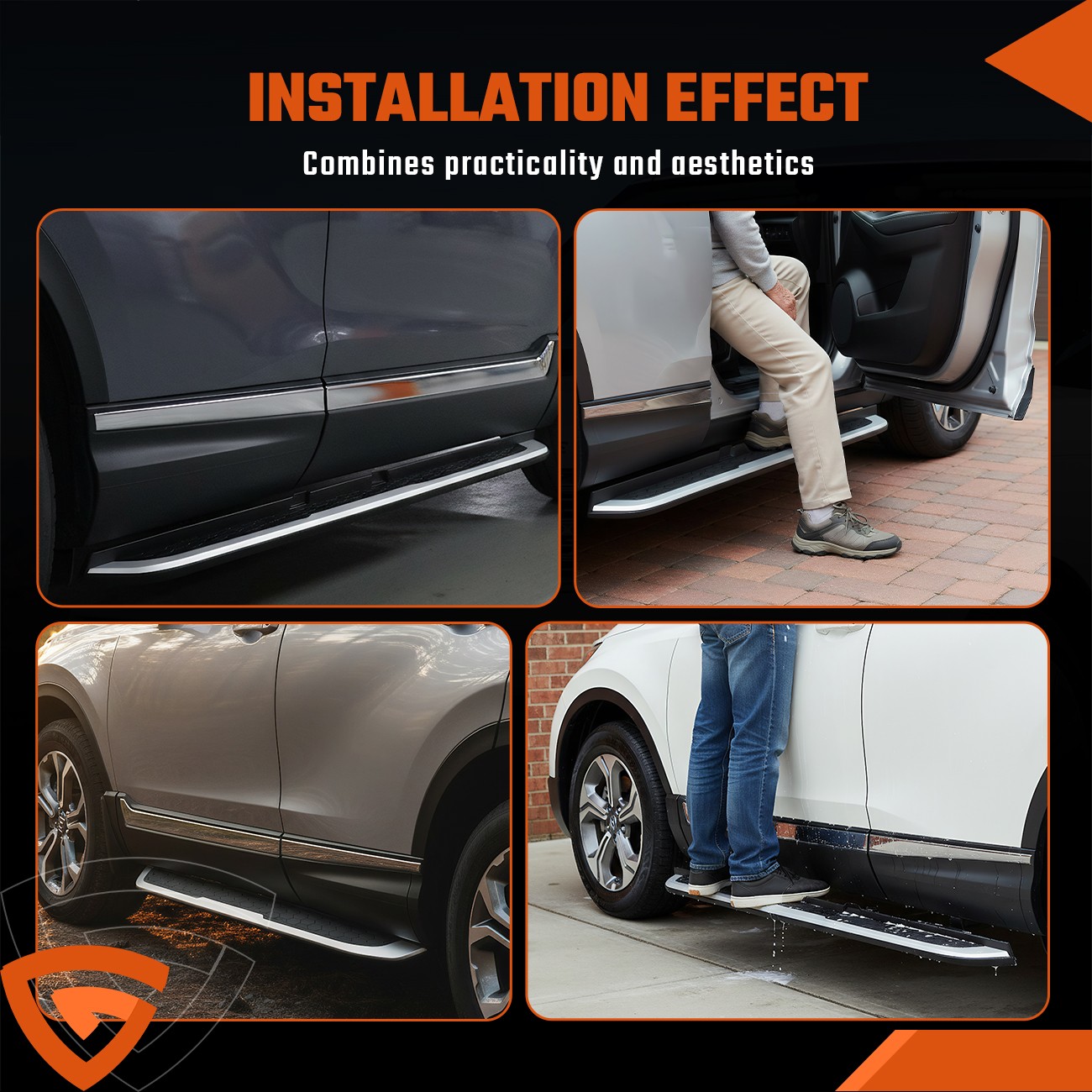 2PCS Running Boards Fit for Honda CRV CR-V 2017-2022 Side Steps Nerf Bar
