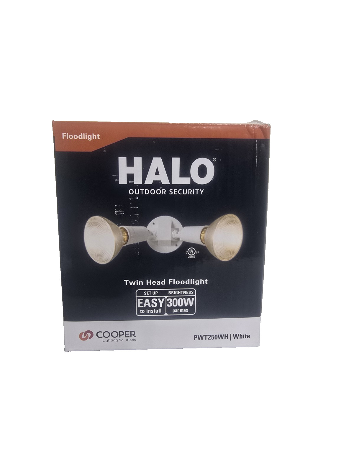 (PACK OF 2)WHITE OUTDOOR SECURITY LIGHTS HALO PWT250WH