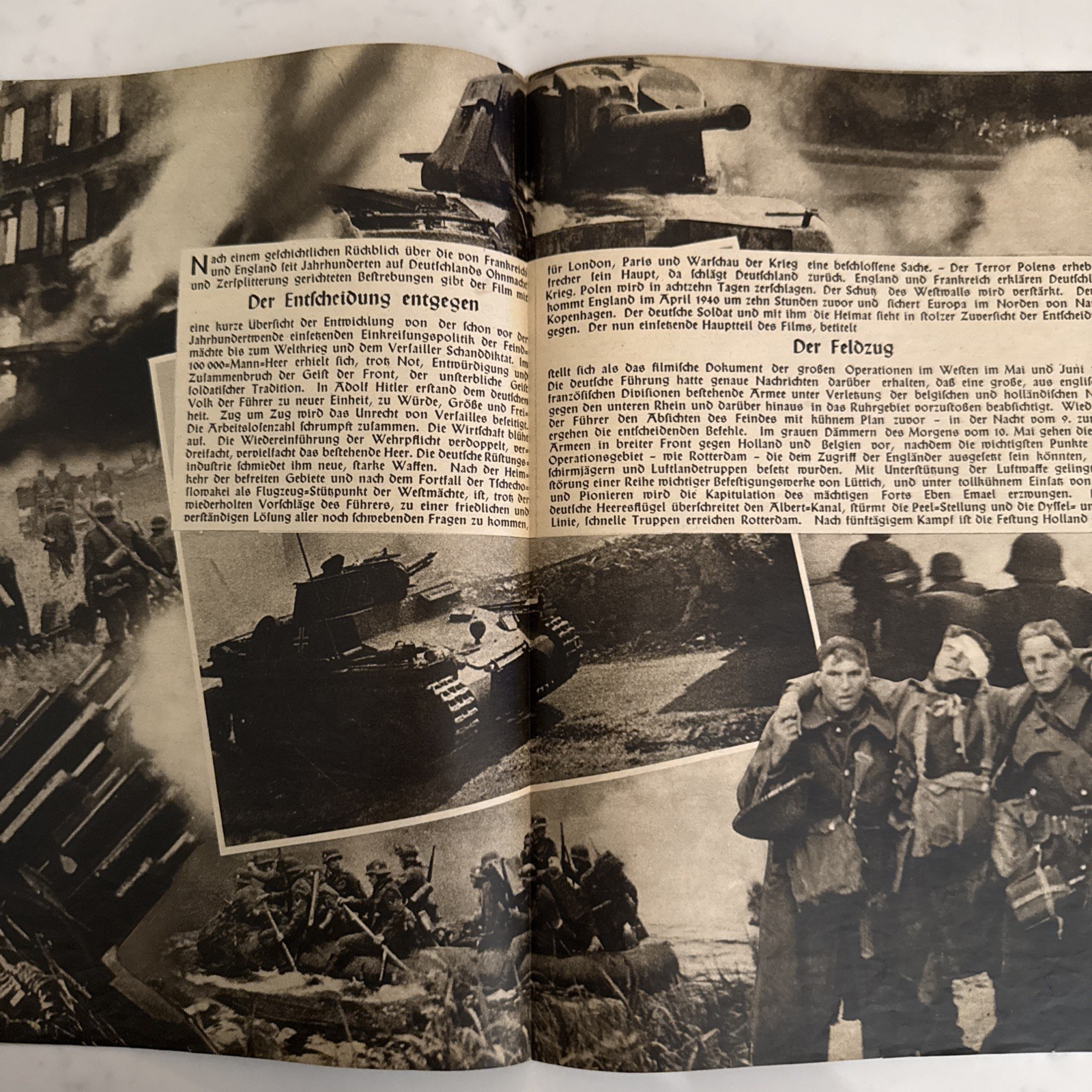 German 1941 WWII Propaganda Illustrierter Film-Kurier Program Sieg im Westen