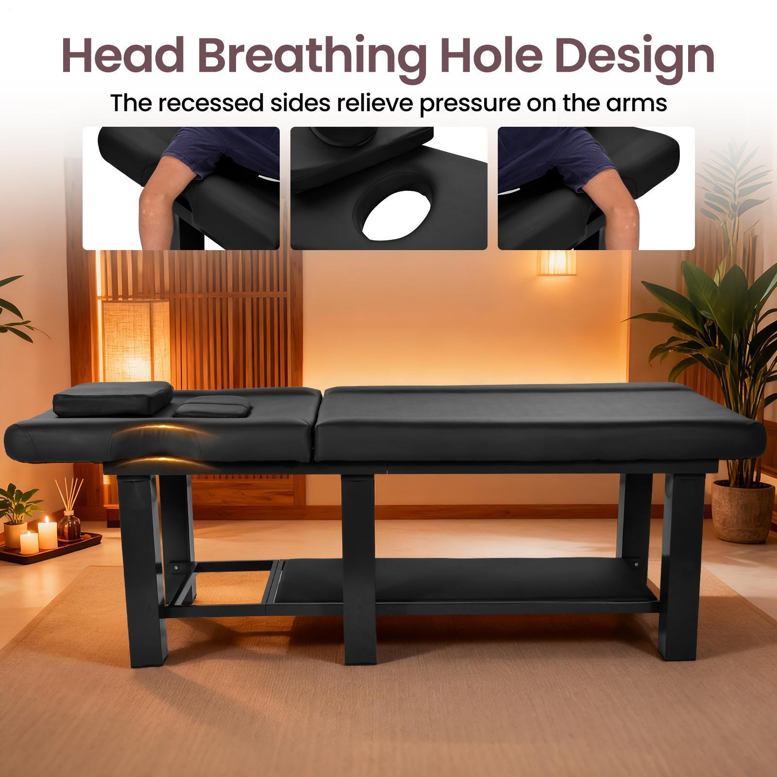 Stationary Massage Table for Treatment Table Physical Therapy Table Spa Facial