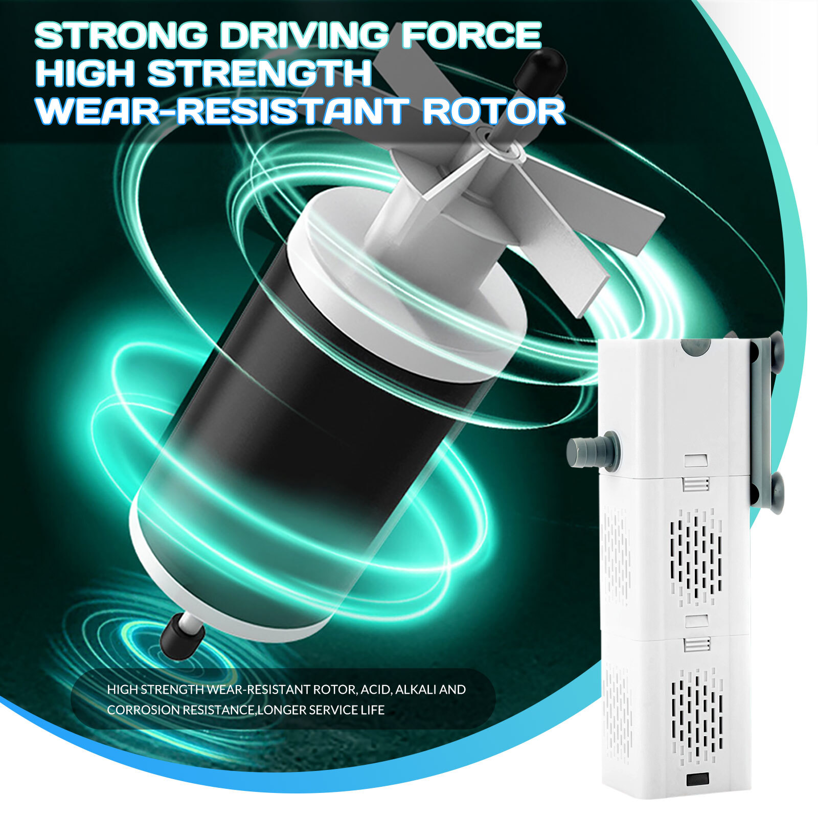 90 GALLON Internal Aquarium Fish Tank Canister 475 GPH Filter Water Filtration