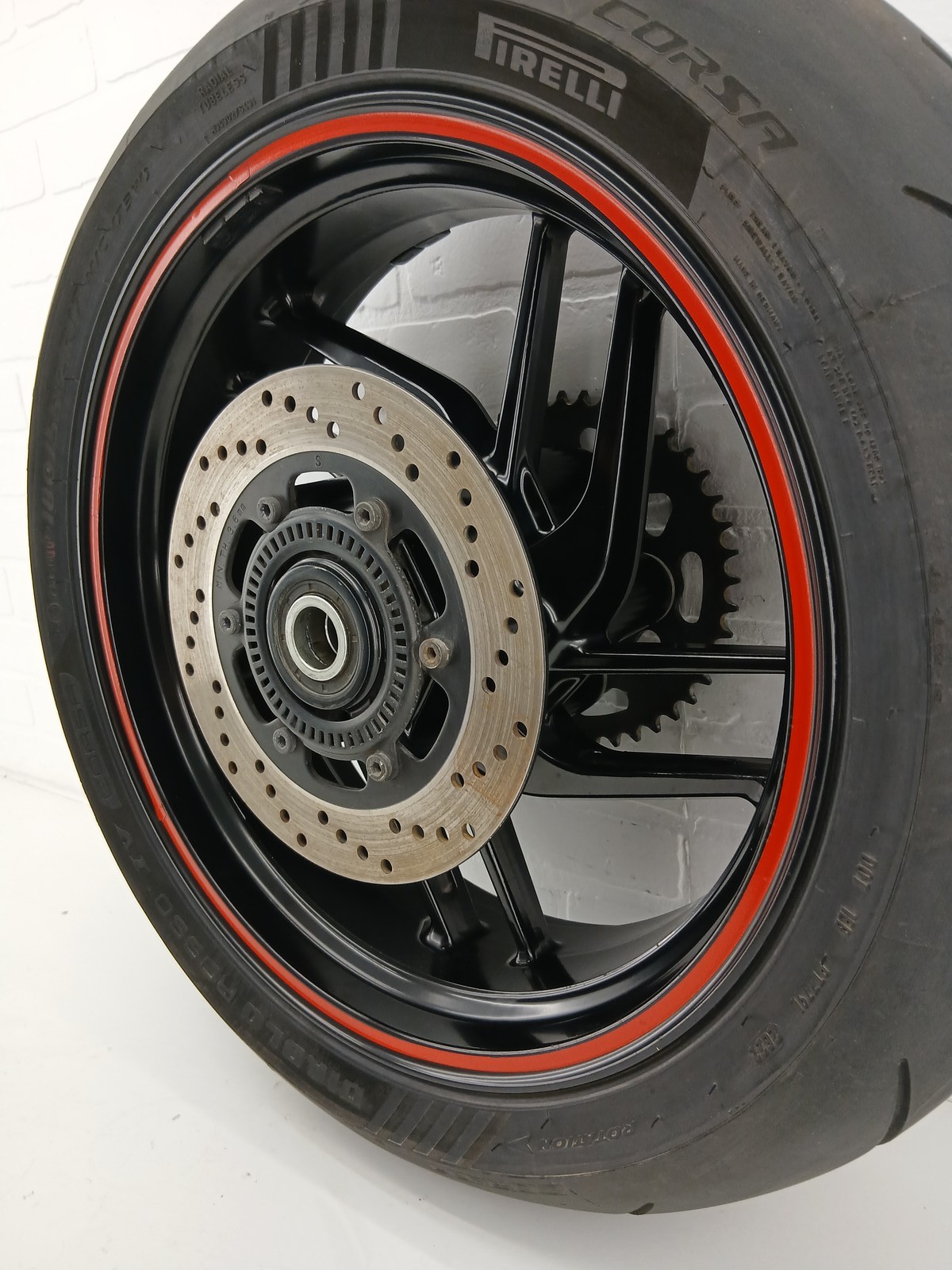 Ducati 899 959 Oem Rear Wheel STRAIGHT Rim Cush Drive Tire Pirelli 50221612ab