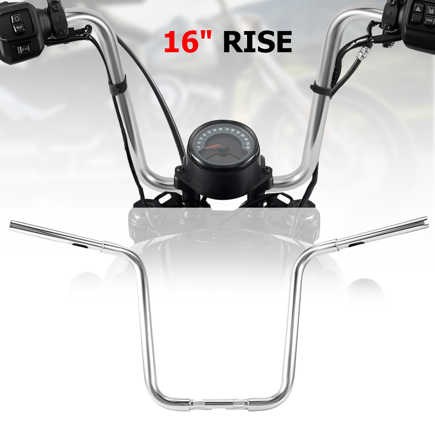 16" Rise Ape Hanger Handlebars For Harley Tour Softail Dyna Sportster Road King