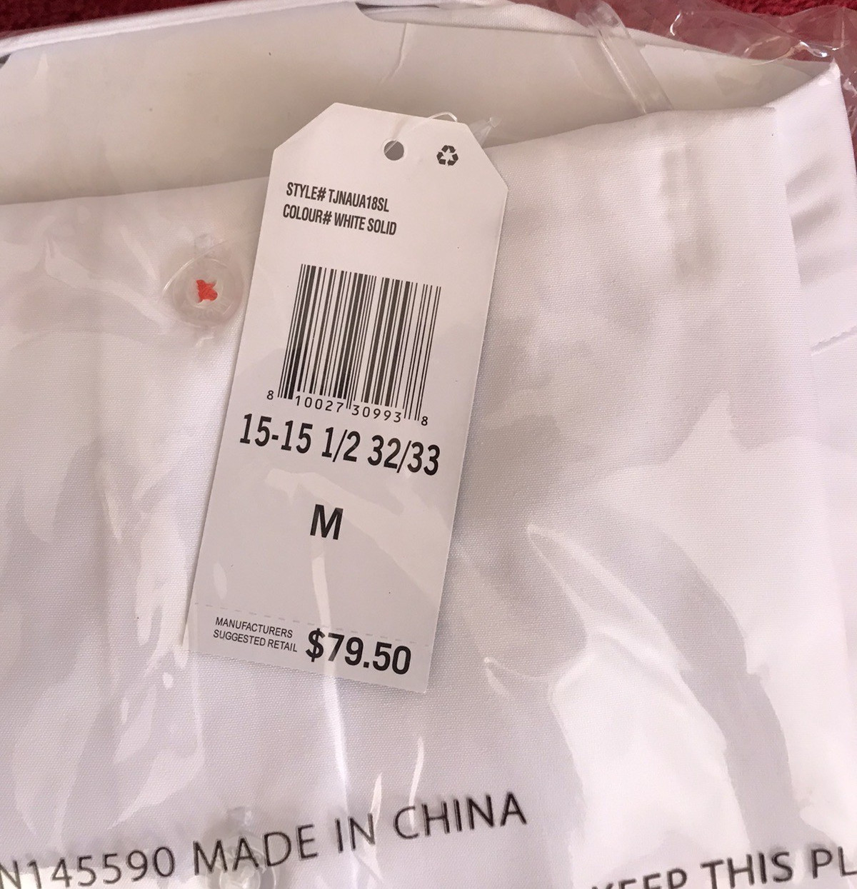 Nautica Performance Super Shirt Men's Sz M Slim Fit White Button Up Dress Shirt