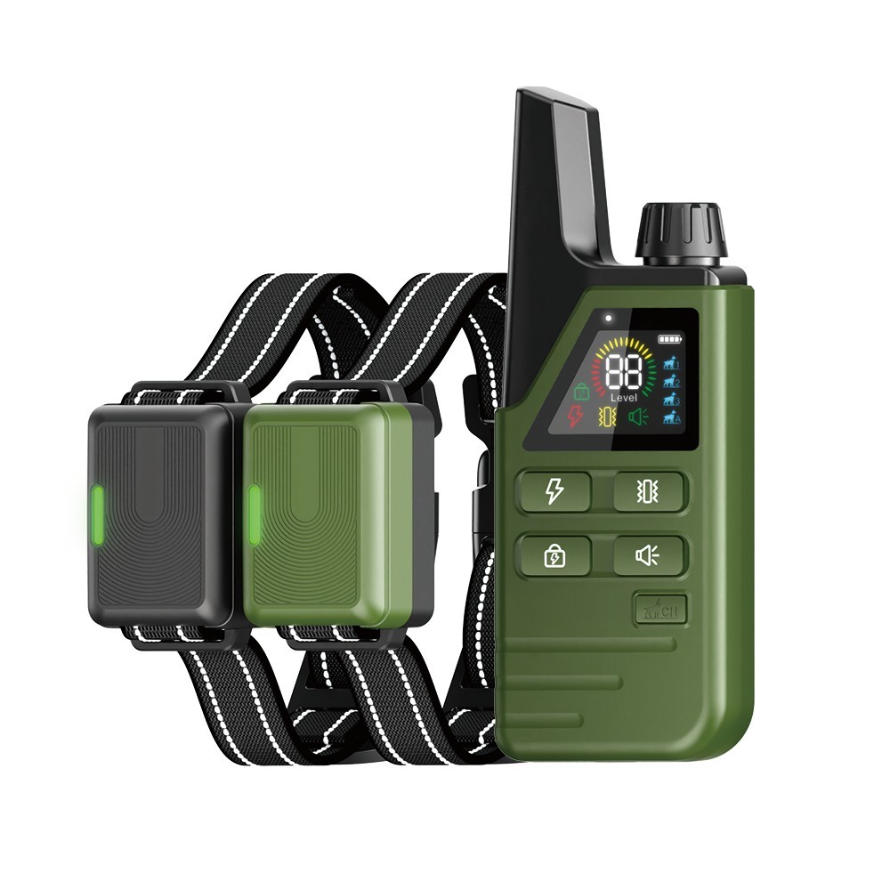 1-2 Dogs Training Collar 4500FT Remote Rechargeable Shock Dog Waterproof Trainer