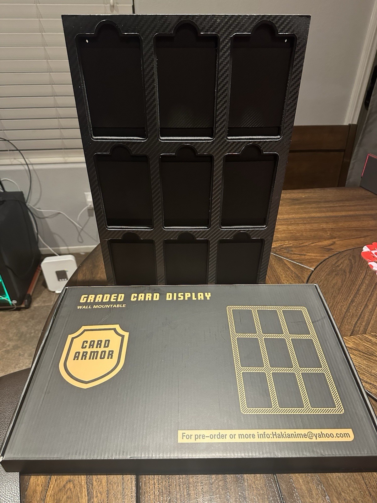 Graded Cards Wall Mount display Premium– Custom 9-Slab Frame | PSA / CGC