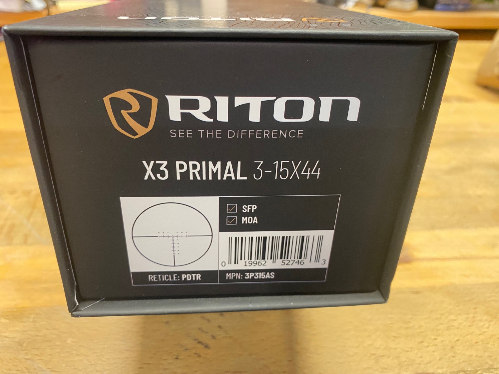 Riton X3 Series Primal Rifle Scope 3-15x44 SFP 30mm PDTR SIDE FOCUS 3P315AS