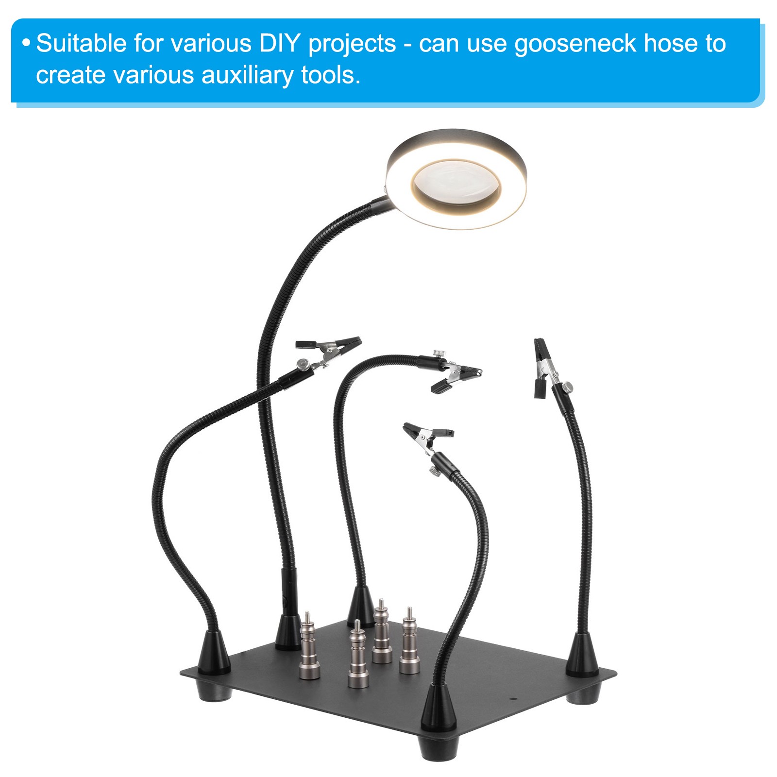 20" Microphone Gooseneck 5/8-27 Thread Flexible Tube Extension Black