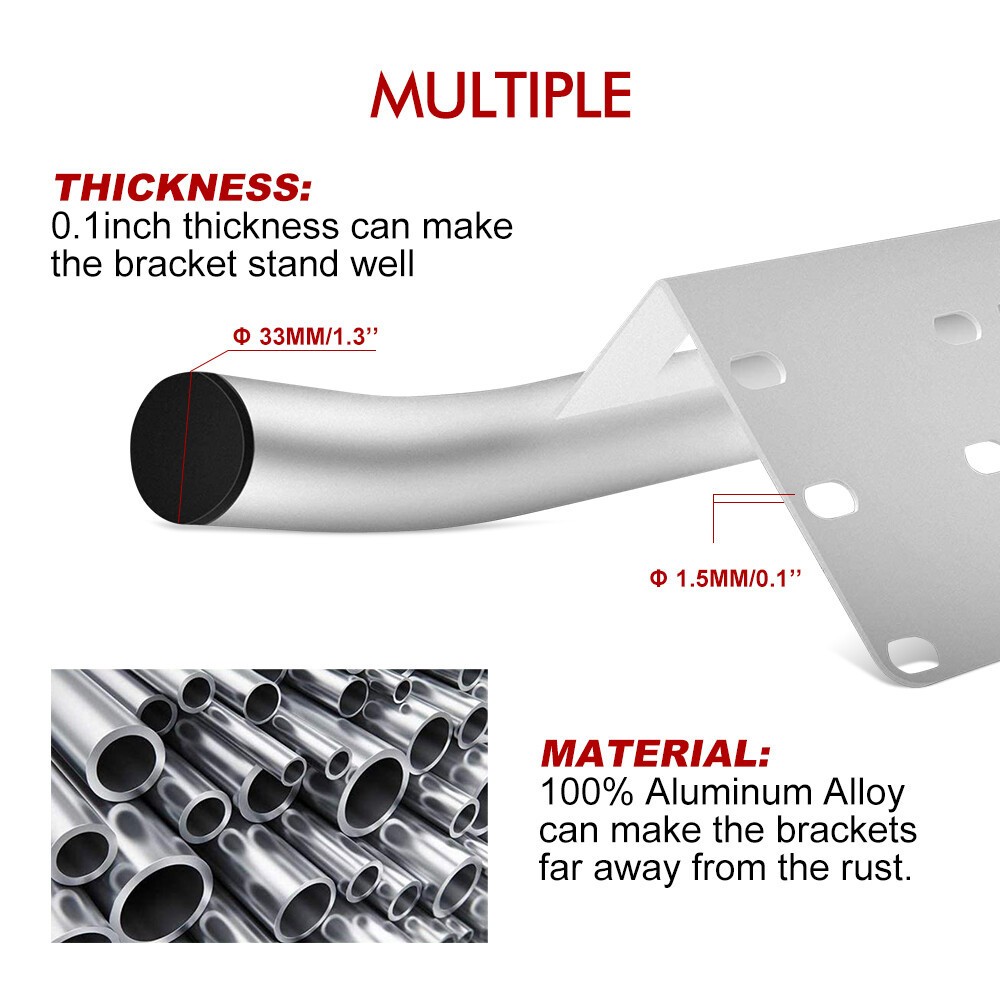 Bull Bar Bumper License Light Mount Holder For Subaru Forester Outback Crosstrek