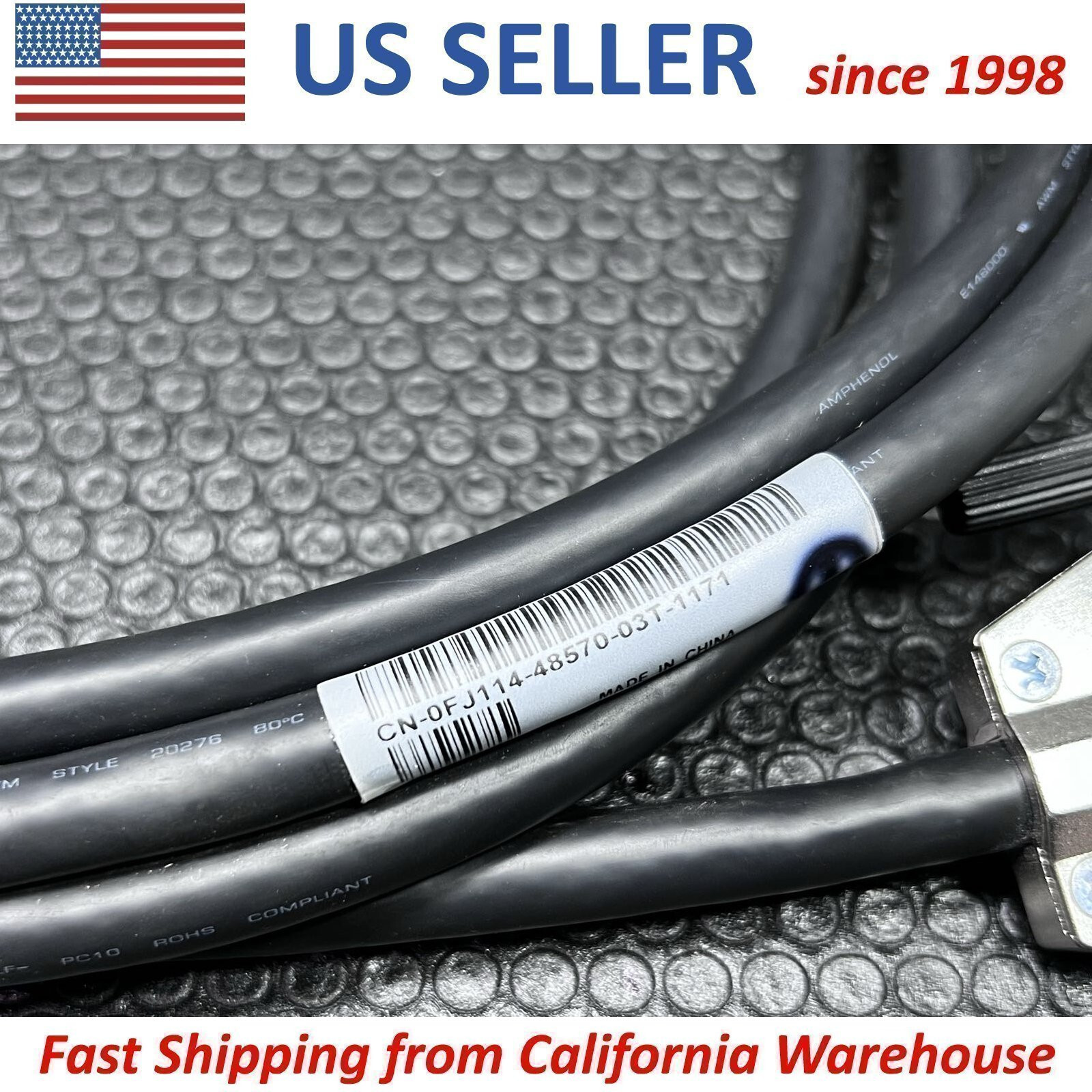 DELL FJ114 VHDCI to 68Pin SCSI PowerVault Server Data Interface Cable CN-0FJ114