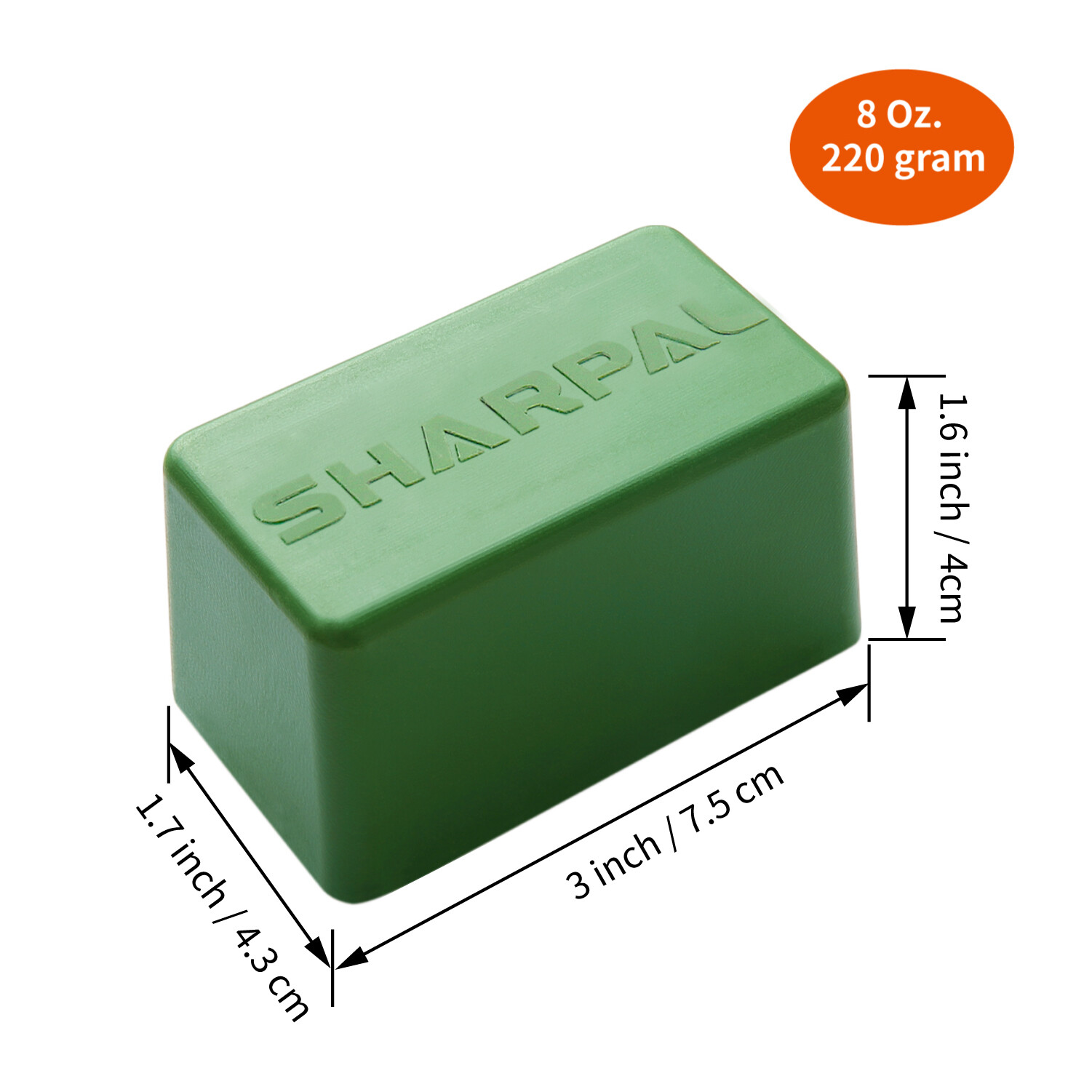 SHARPAL Green Rouge Jewelers Polishing Compound Metal Luster Leather Strop Kit