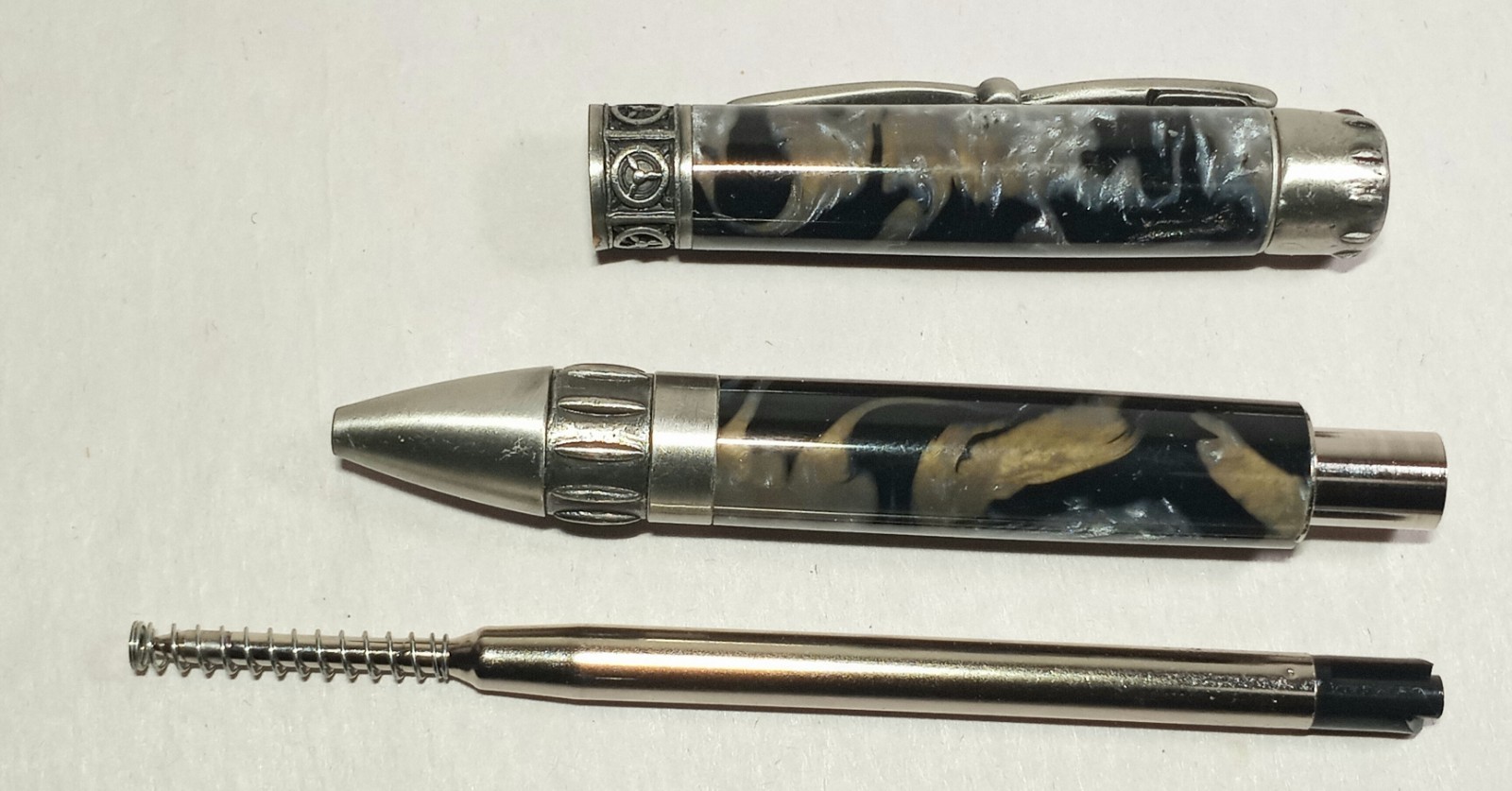 Aviation Airplane Propeller Twist Pen – Black Marble Granite Pilot Gift Pen READ