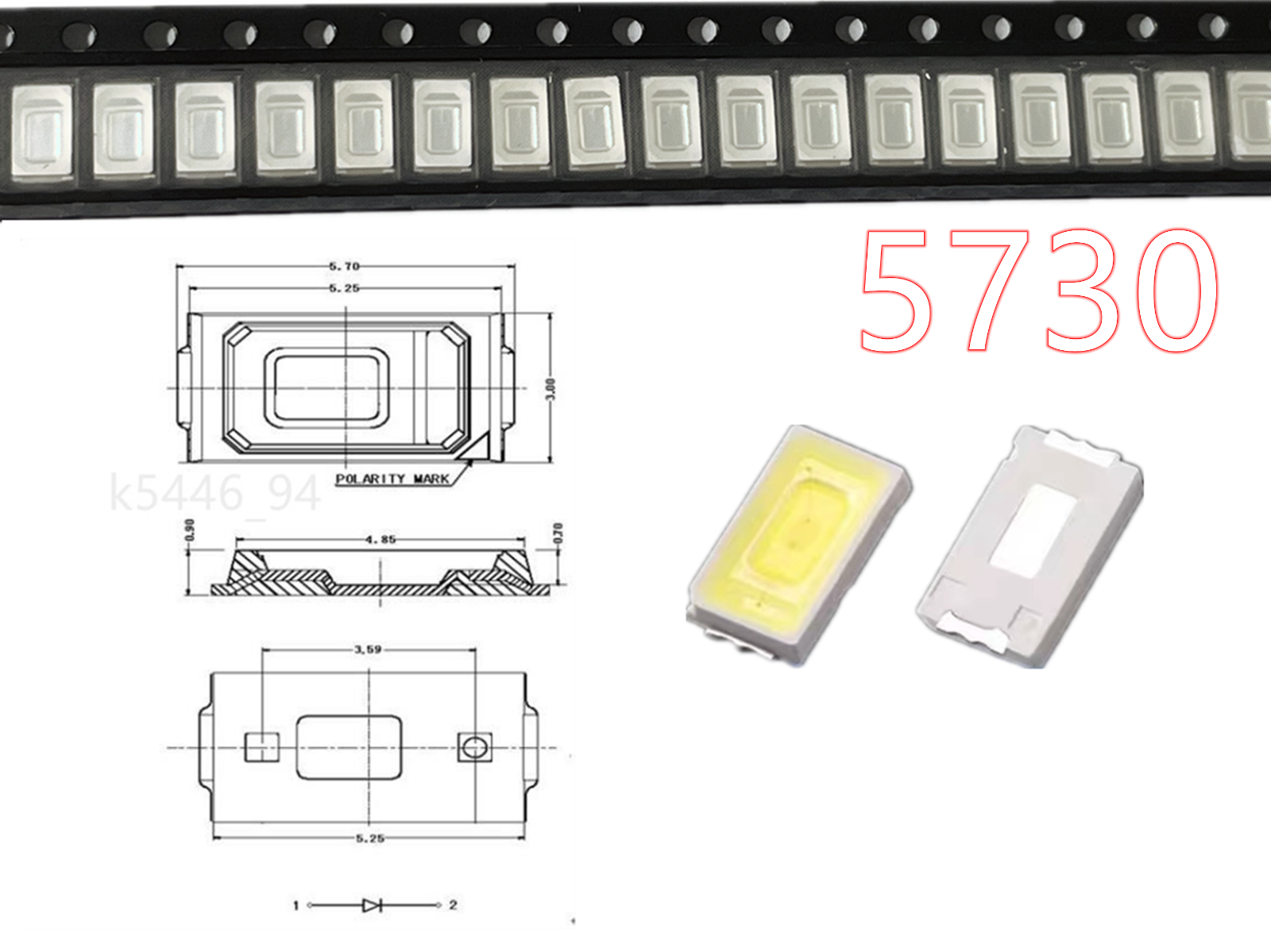 100pcs SMD LED 0402 0603 0805 1206 3528 5730 Diodes Single Chip RGB Light PCB