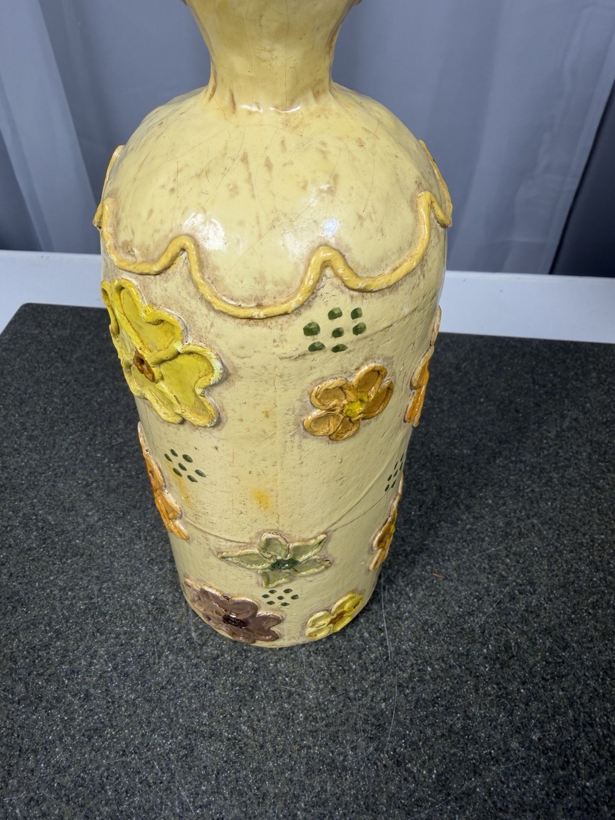 Rare Jeanne Valentine S.A. Handcrafted MCM Woman Florals, Paper Mache