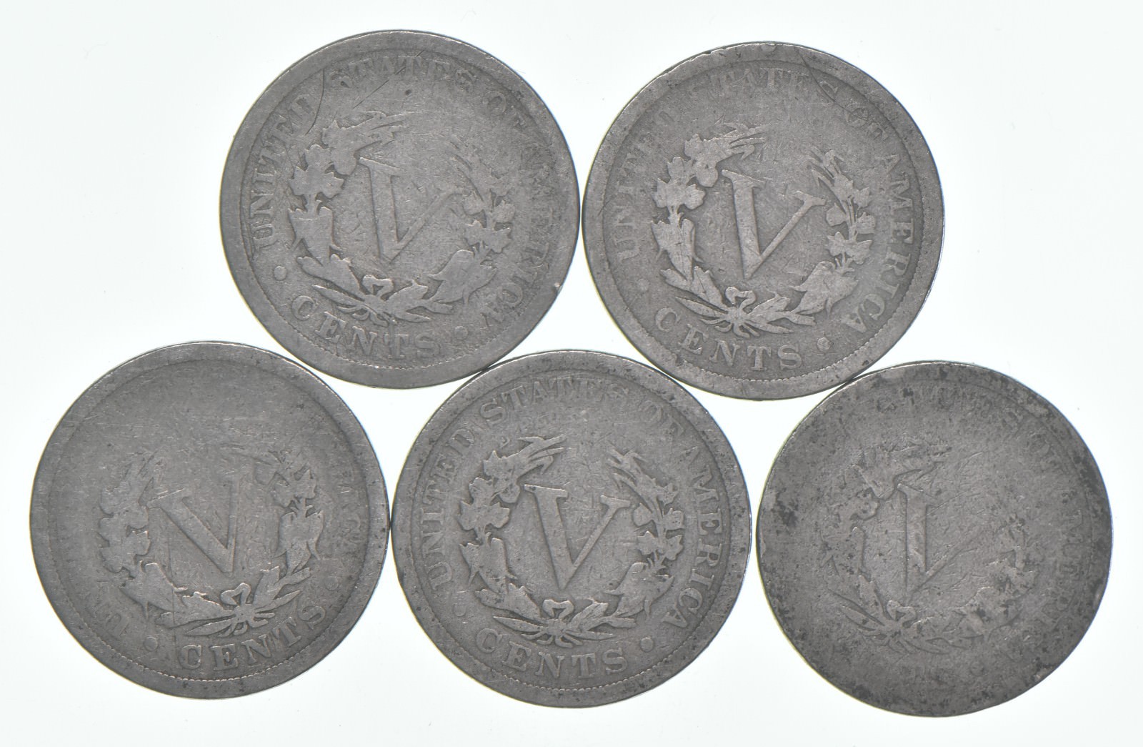 1900 Liberty V Nickel Average Circ