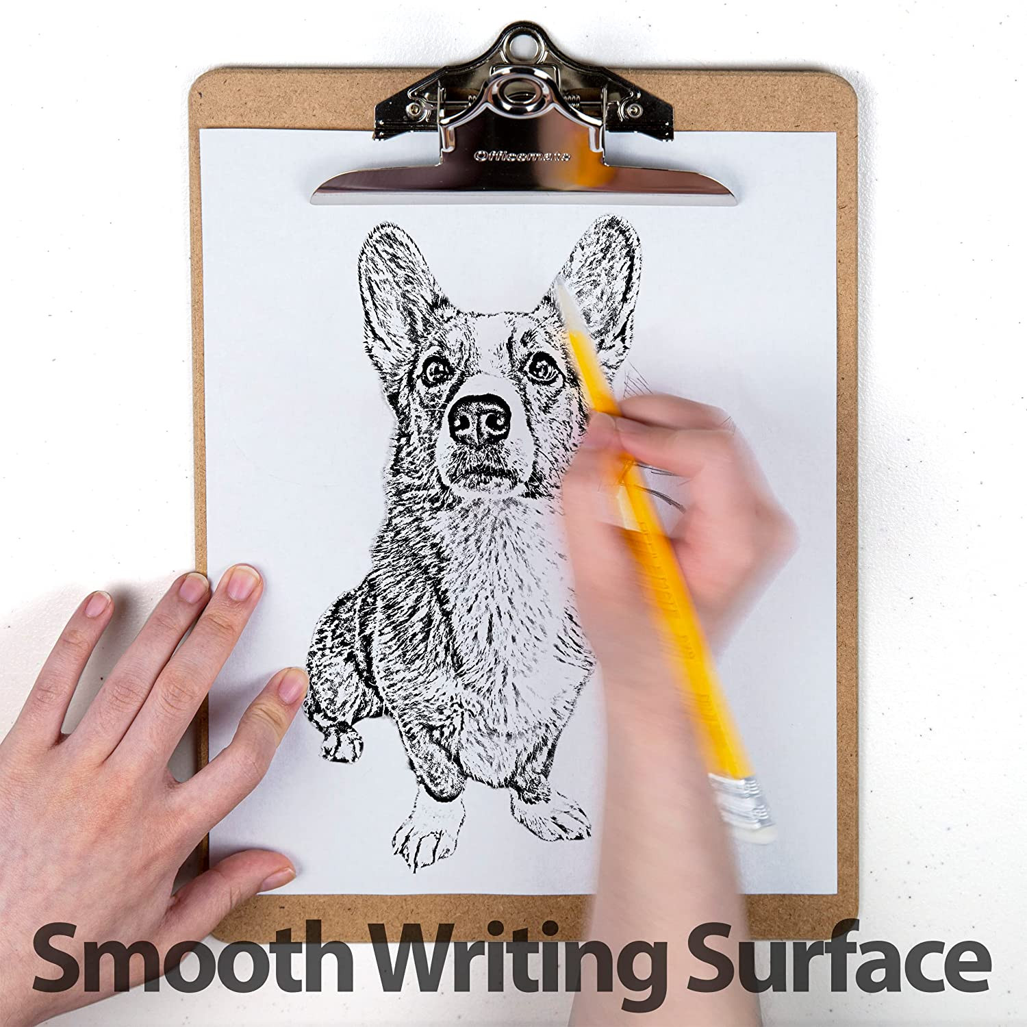 Recycled Wood Clipboard, Letter Size, 9" x 12.5" with 6" Clip, 3 Pack (83133),Br