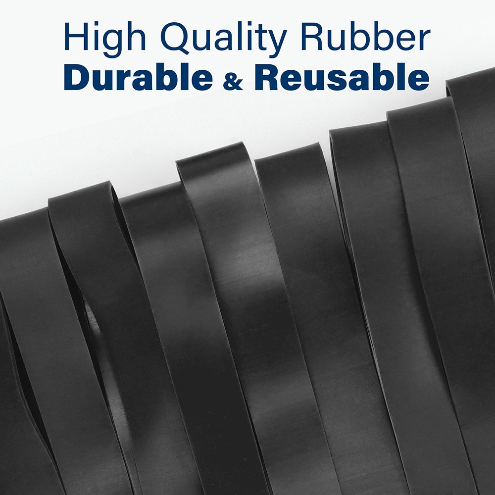 Large Rubber Bands Heavy Duty 30PCS Size #107 Black Elastic Long Rubber Bands