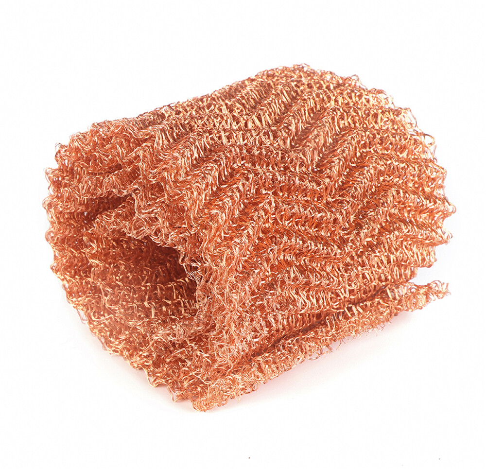 Pure Copper Mesh Knitted Filter Sanitary Blocker for DIY Hole Distilling