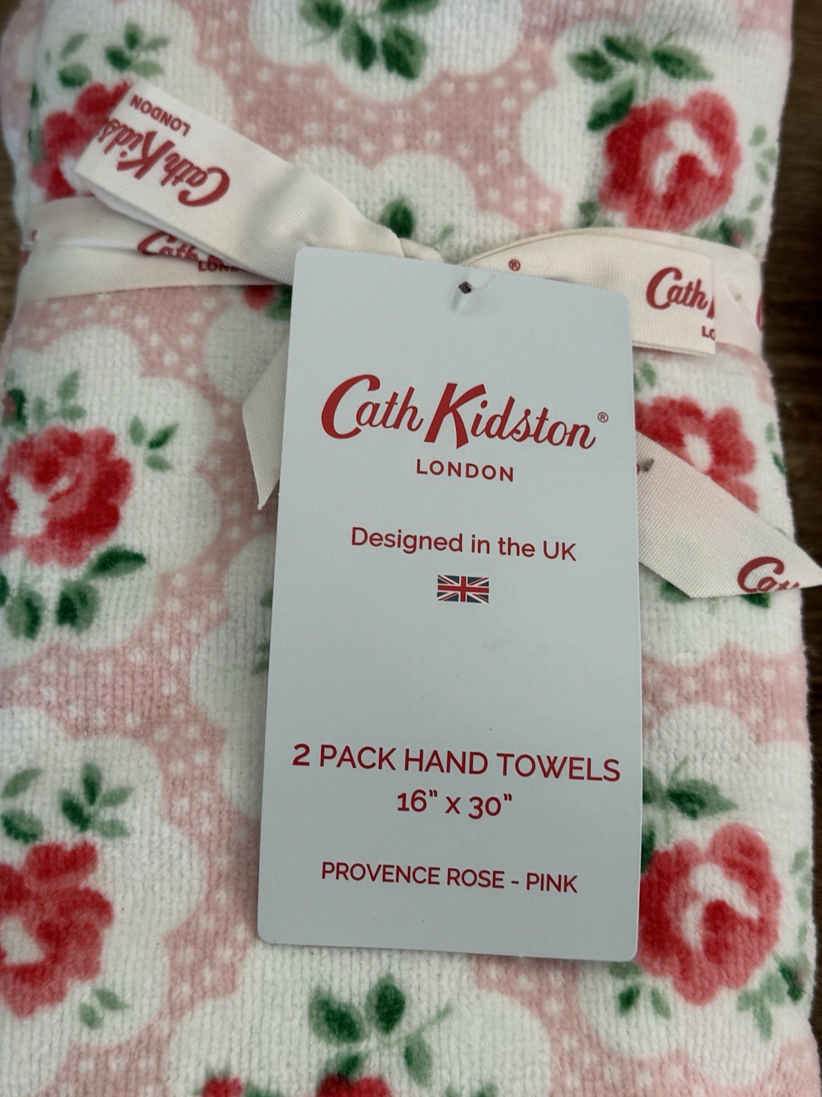 Cath Kidston Provence Rose Hand Tip Bathroom Towels NEW