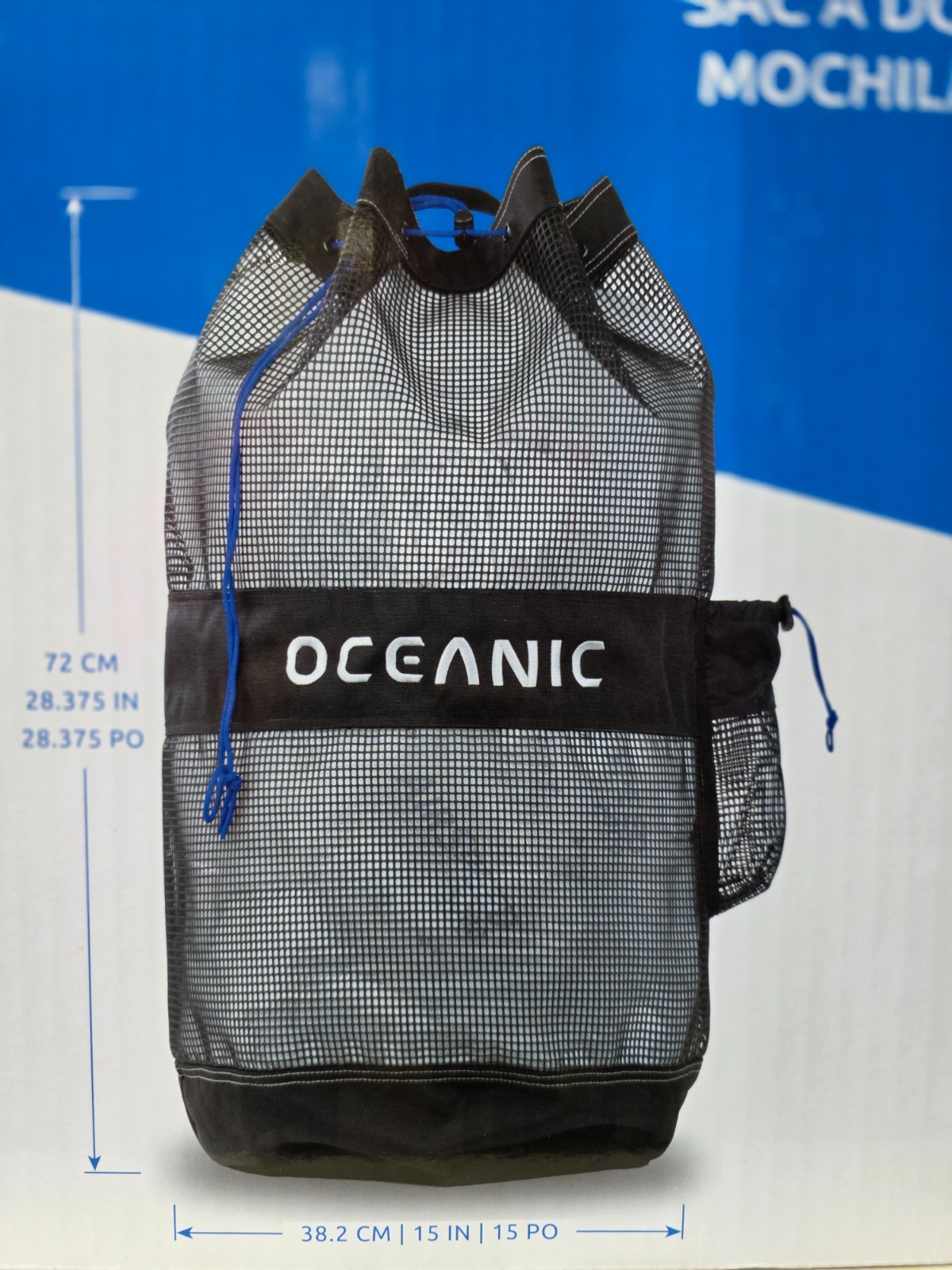Oceanic Mesh Backpack Gear Bag 82L Black Scuba Dive Bag NEW