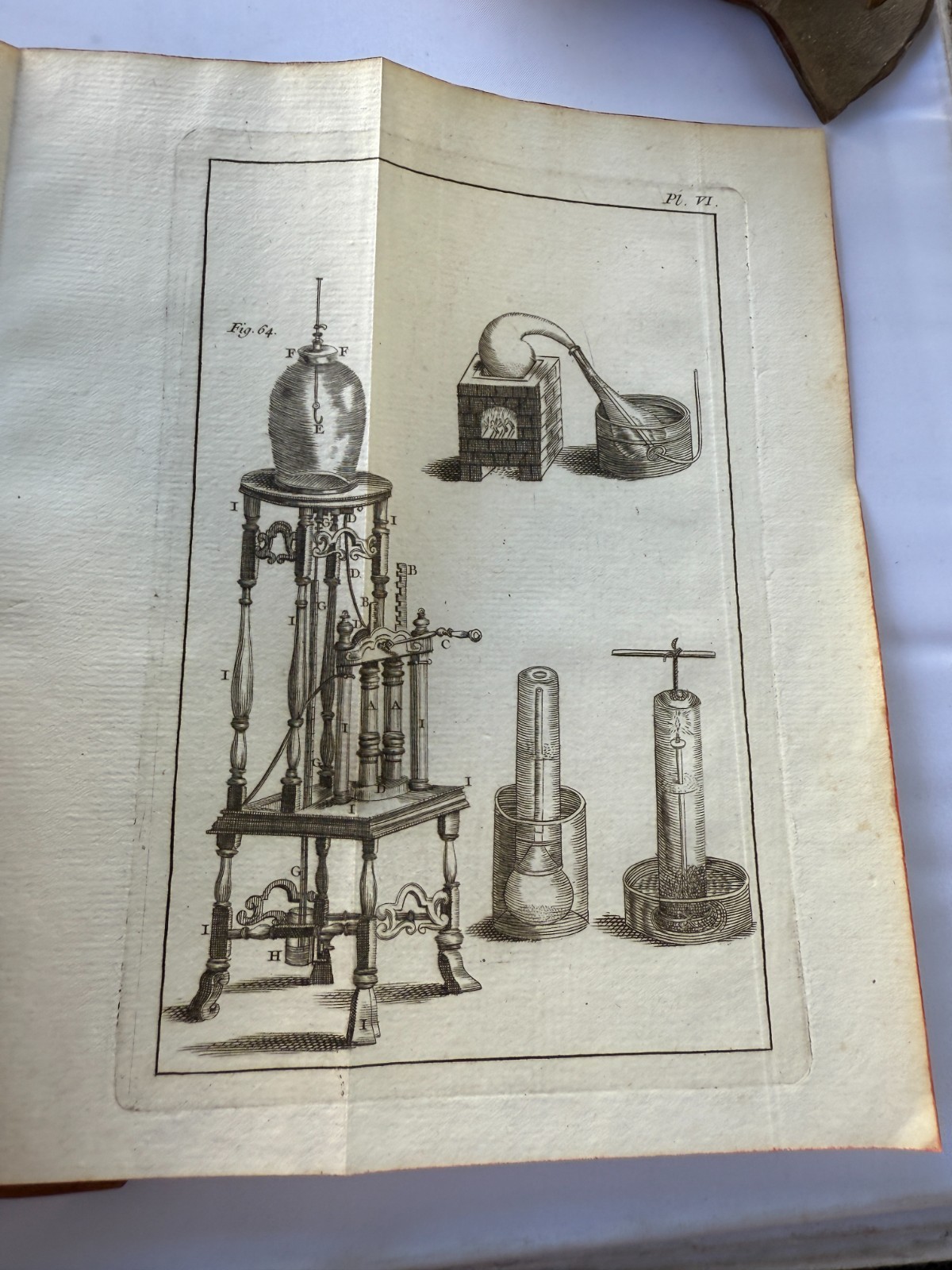 1742 LECONS DE PHYSIQUE EXPERIMENTALE SUR DE EQUILIBRE 6 PLATES VG+ CONDITIONS