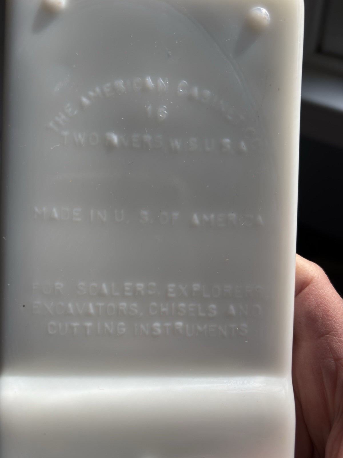 Antique Milk Glass Inserts American Cabinet Co. Dental Cabinet