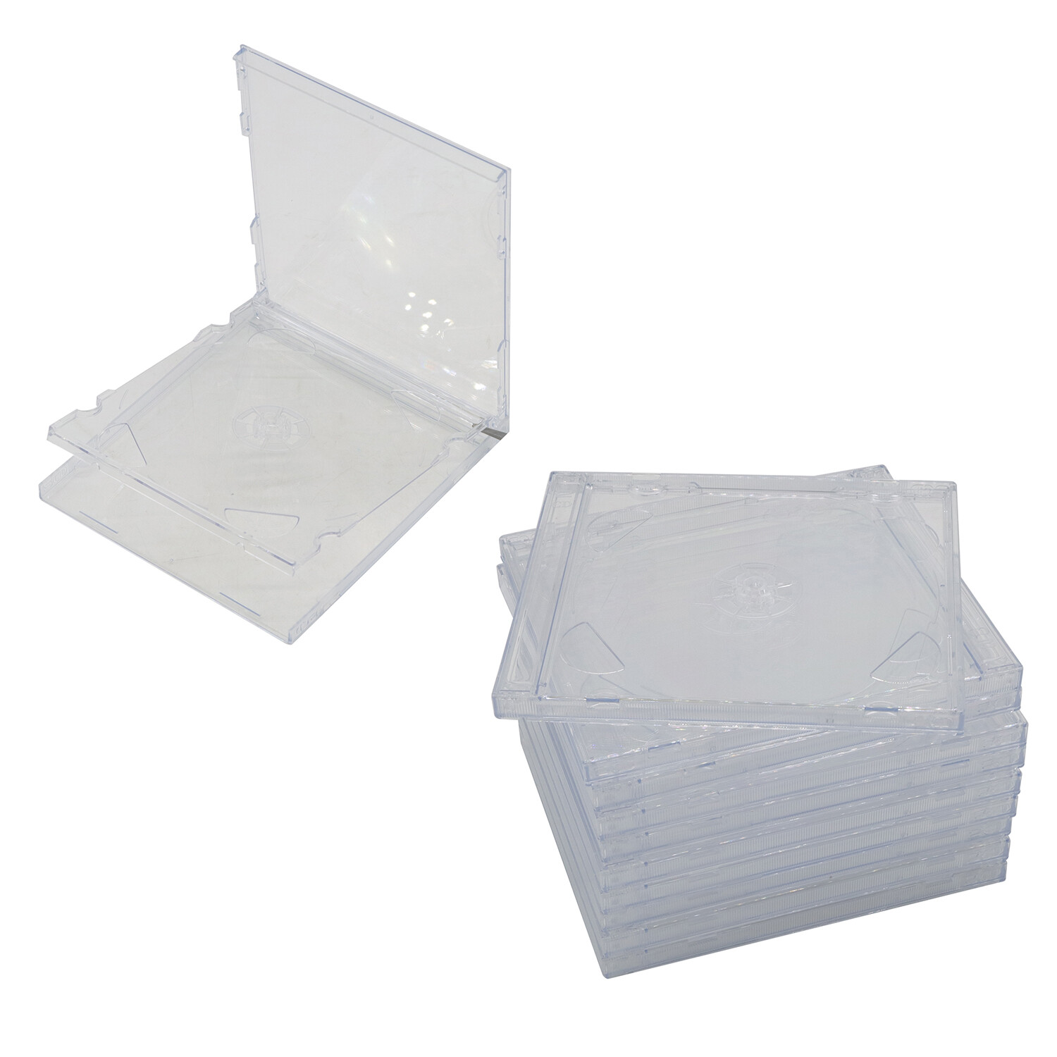 1x STANDARD Double CD Jewel Case 2-Disc with Tray 10.4mm (2 CD) Lots Clear Cover