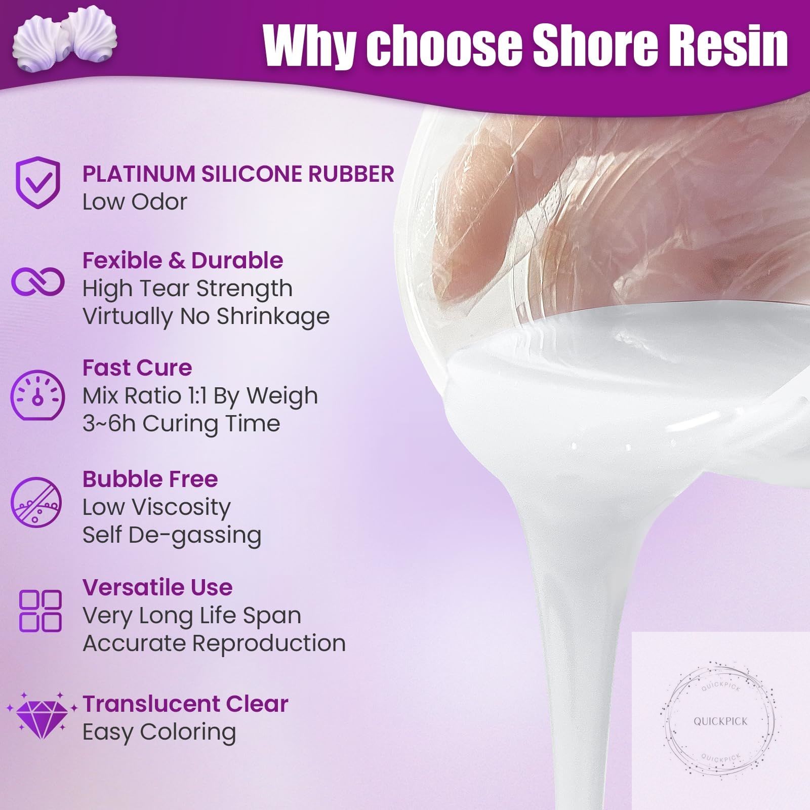 66oz Platinum Cure Liquid Silicone Rubber 15A High Precision Silicone for Mold