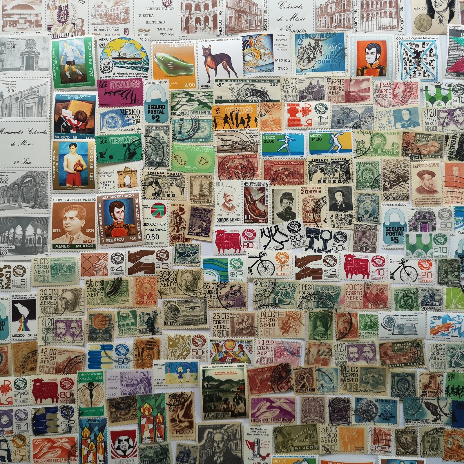 Mexico Stamps Collection - 50 to 1000 Different Stamps